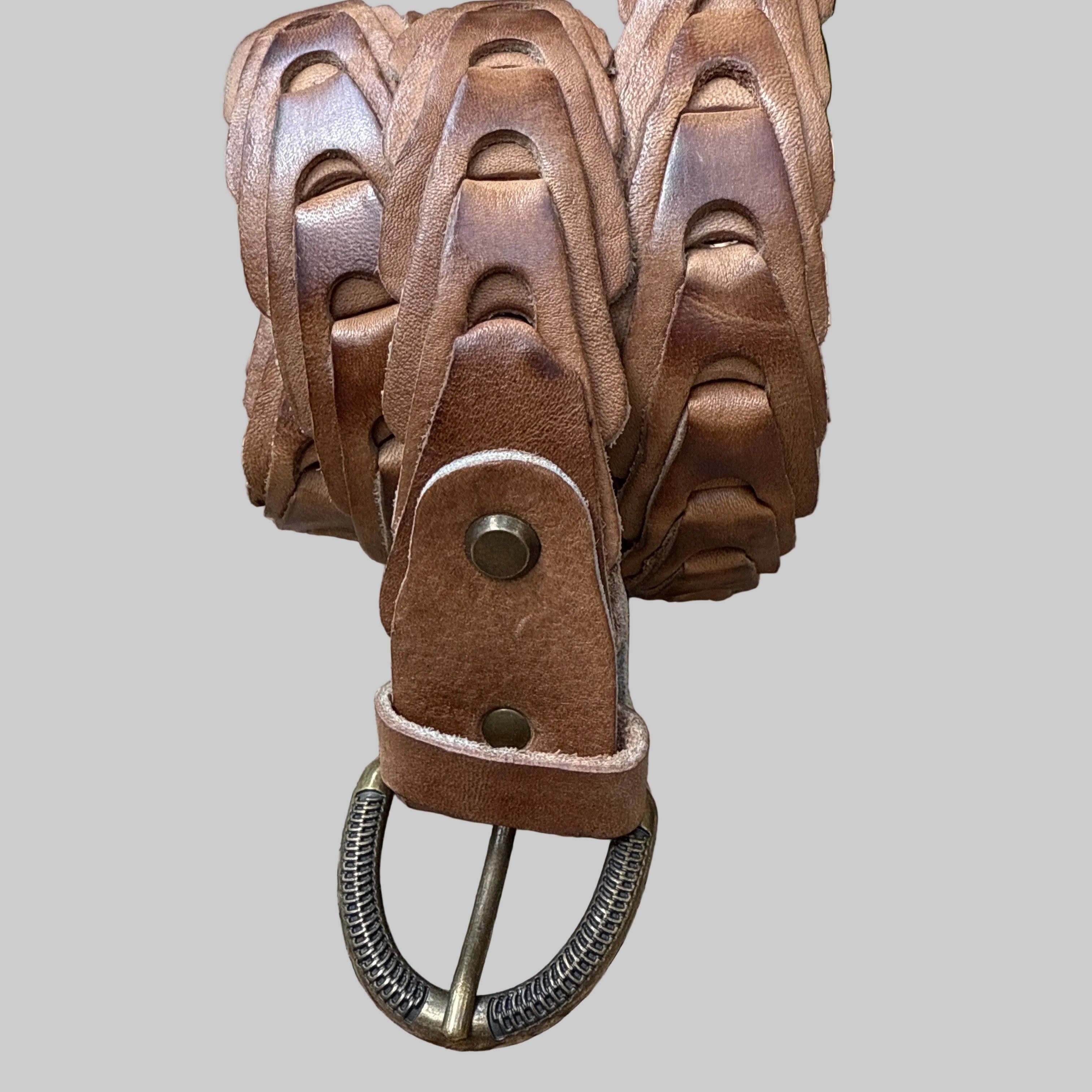 Souk Leather Link Belt – Adjustable Artisan Statement Belt