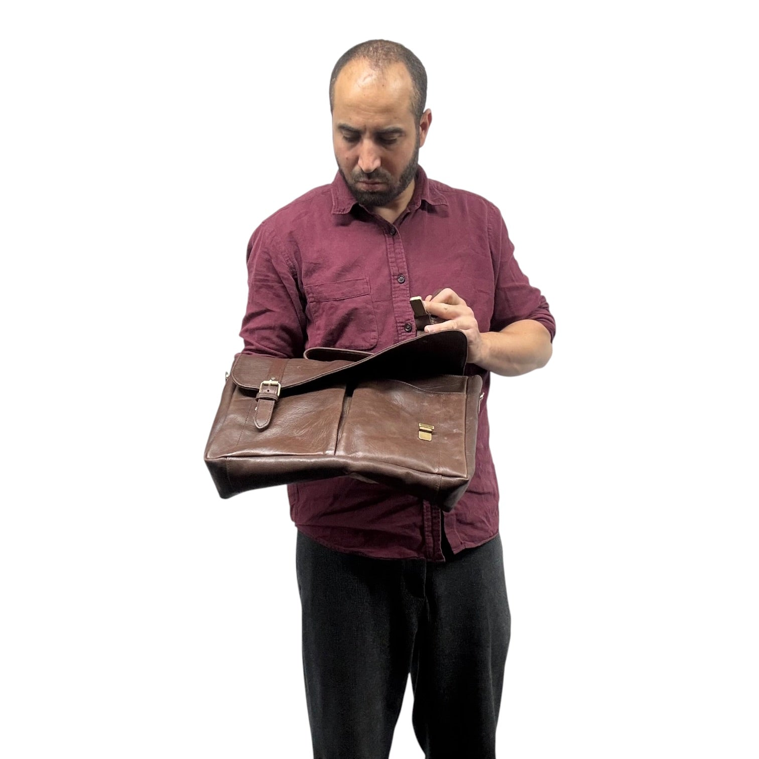 Sac porte-documents Oxford - Chocolat