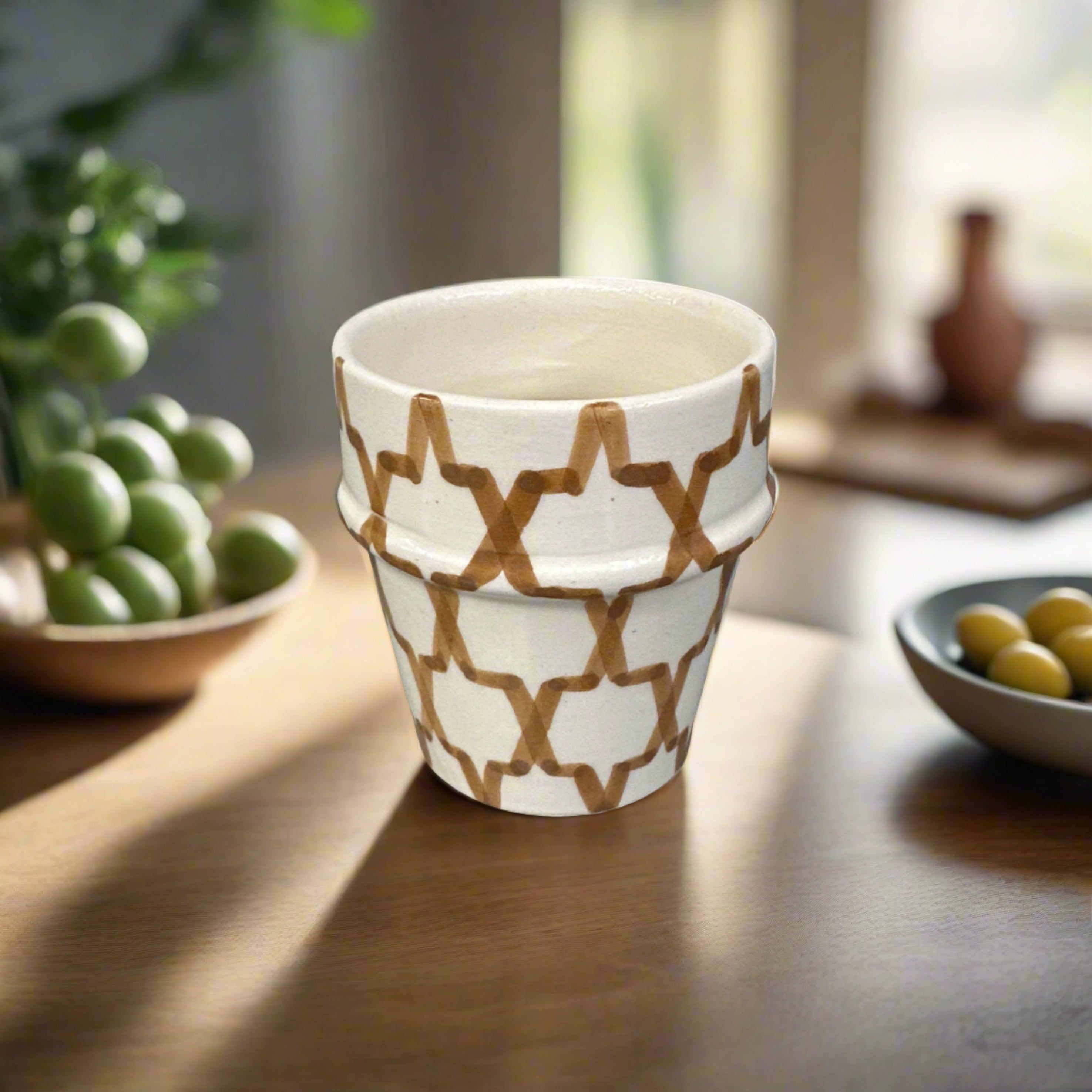 Handcrafted Beldi Ceramic Cup – 6x8cm