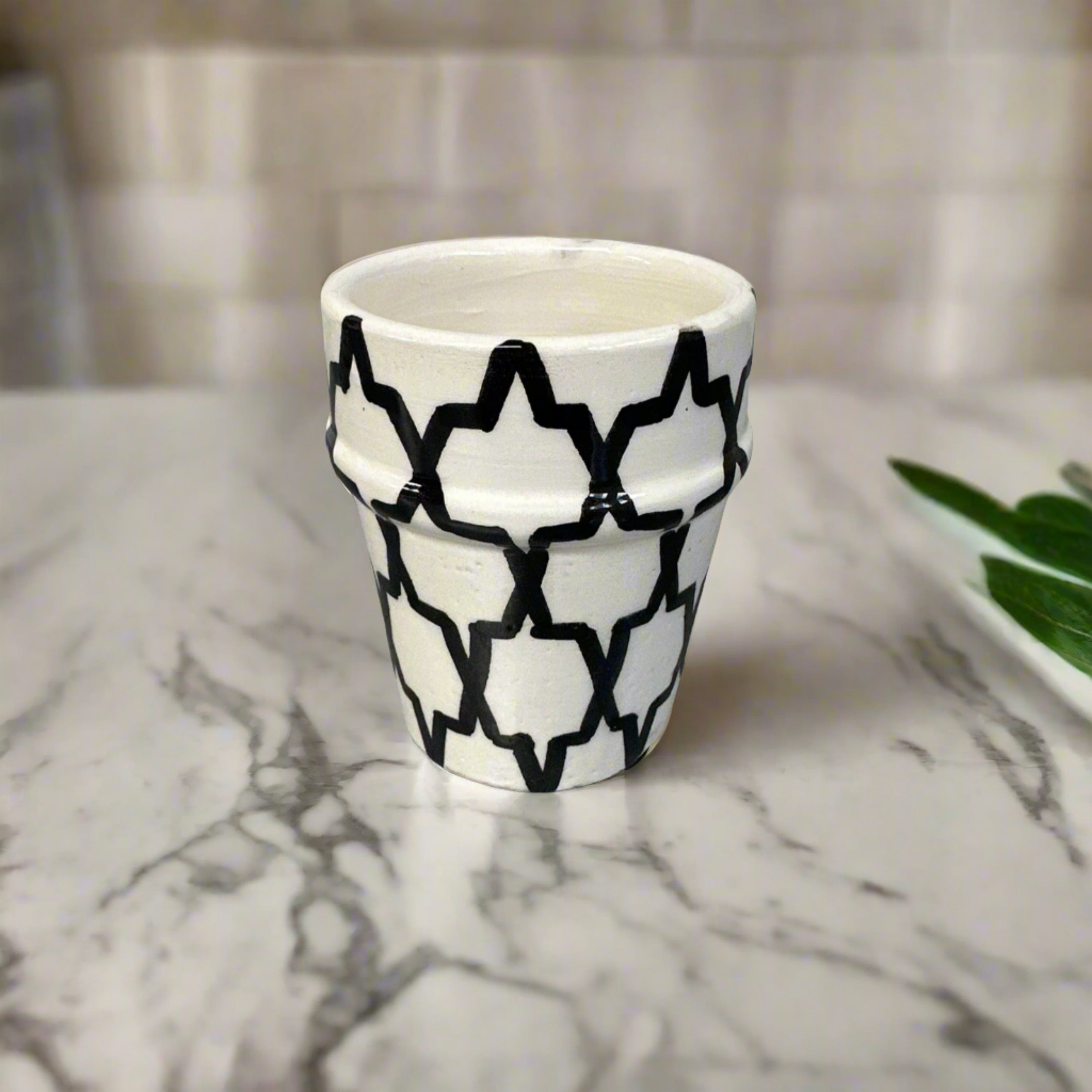 Handcrafted Beldi Ceramic Cup – 6x8cm