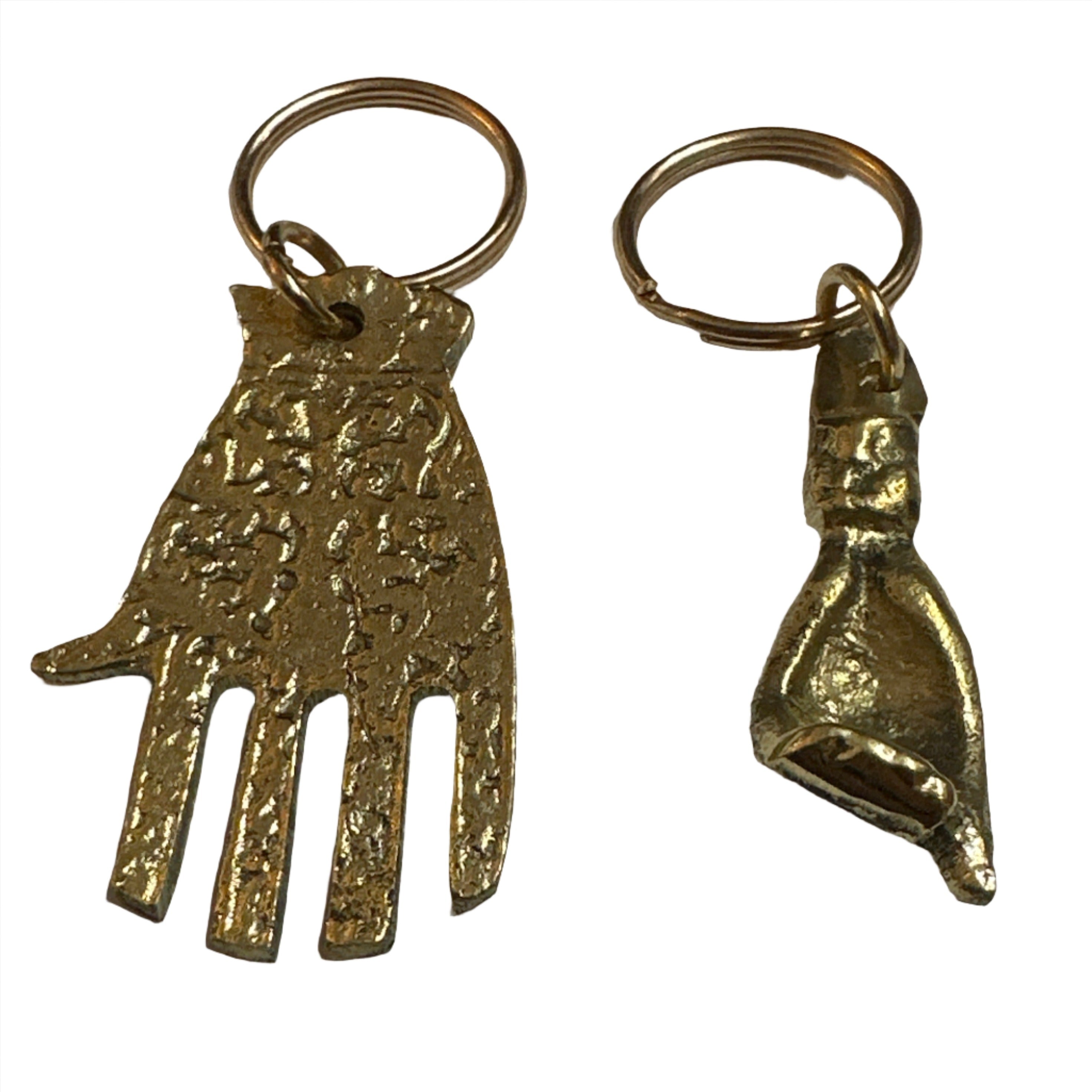 Handmade Brass Keyrings – Protective Symbols