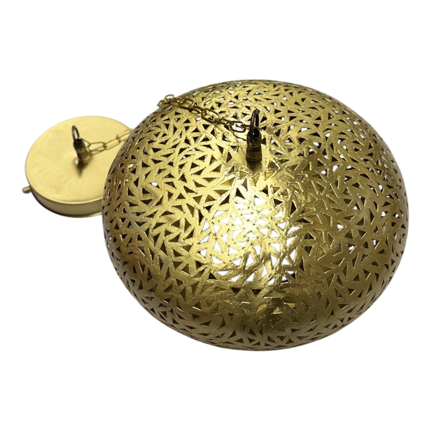 Hand-Perforated Moroccan Brass Pendant Lamp | Artisanal Made