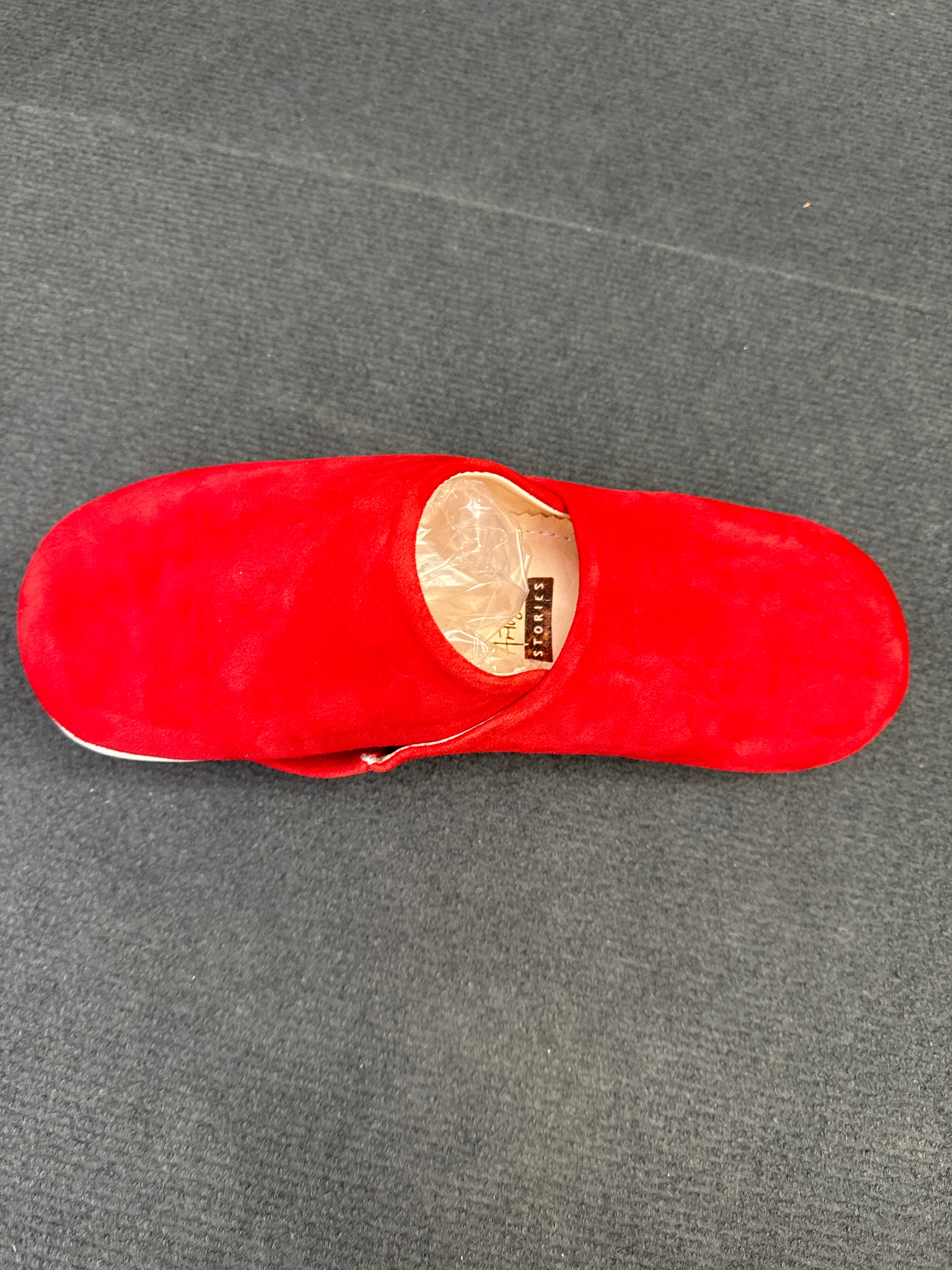 Herren-Slipper aus Leder in Grau/Blau