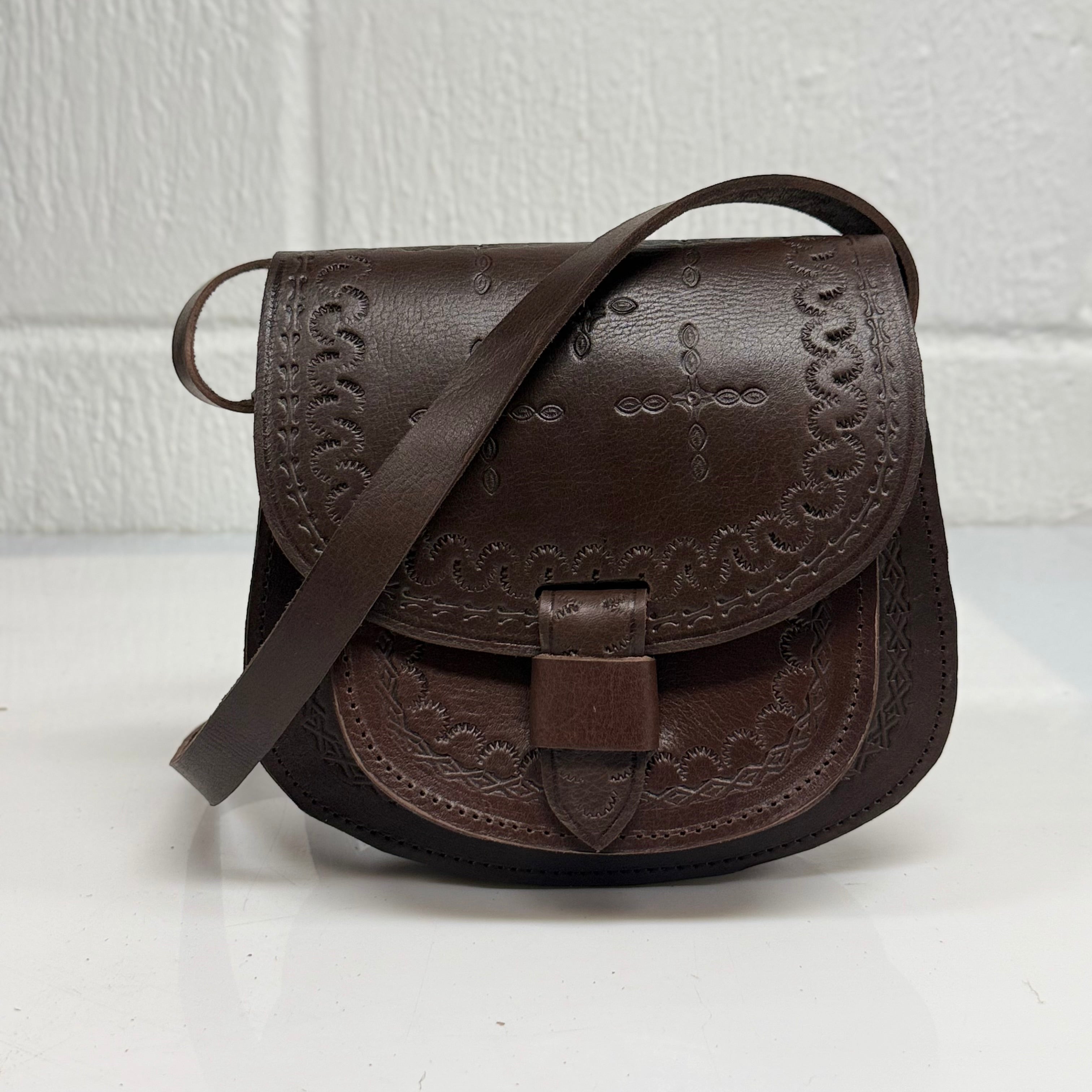 Maya Marteller Leather Saddle Bag
