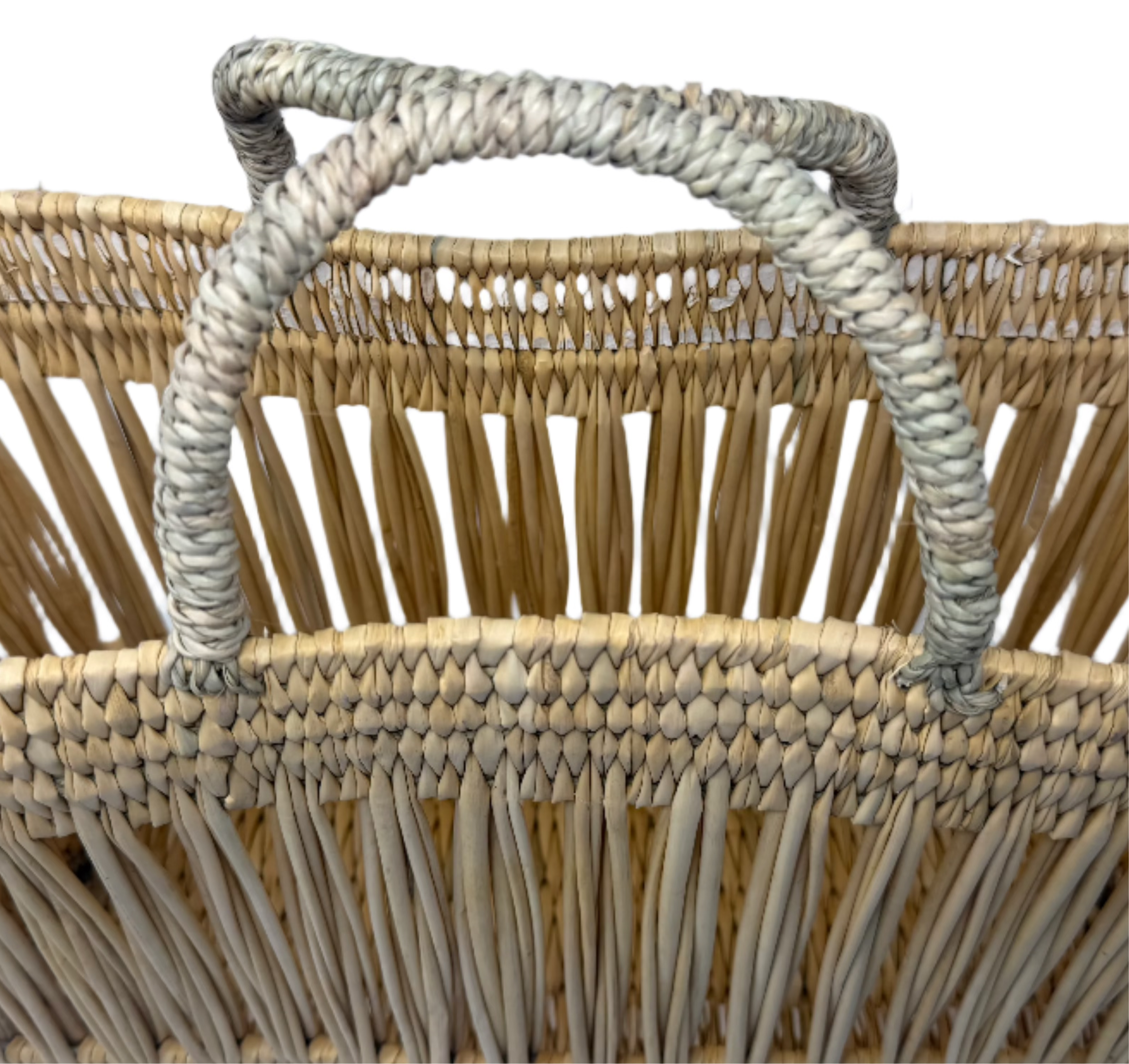 Essaouira Reed Basket Bag – Natural Palm Handle Tote
