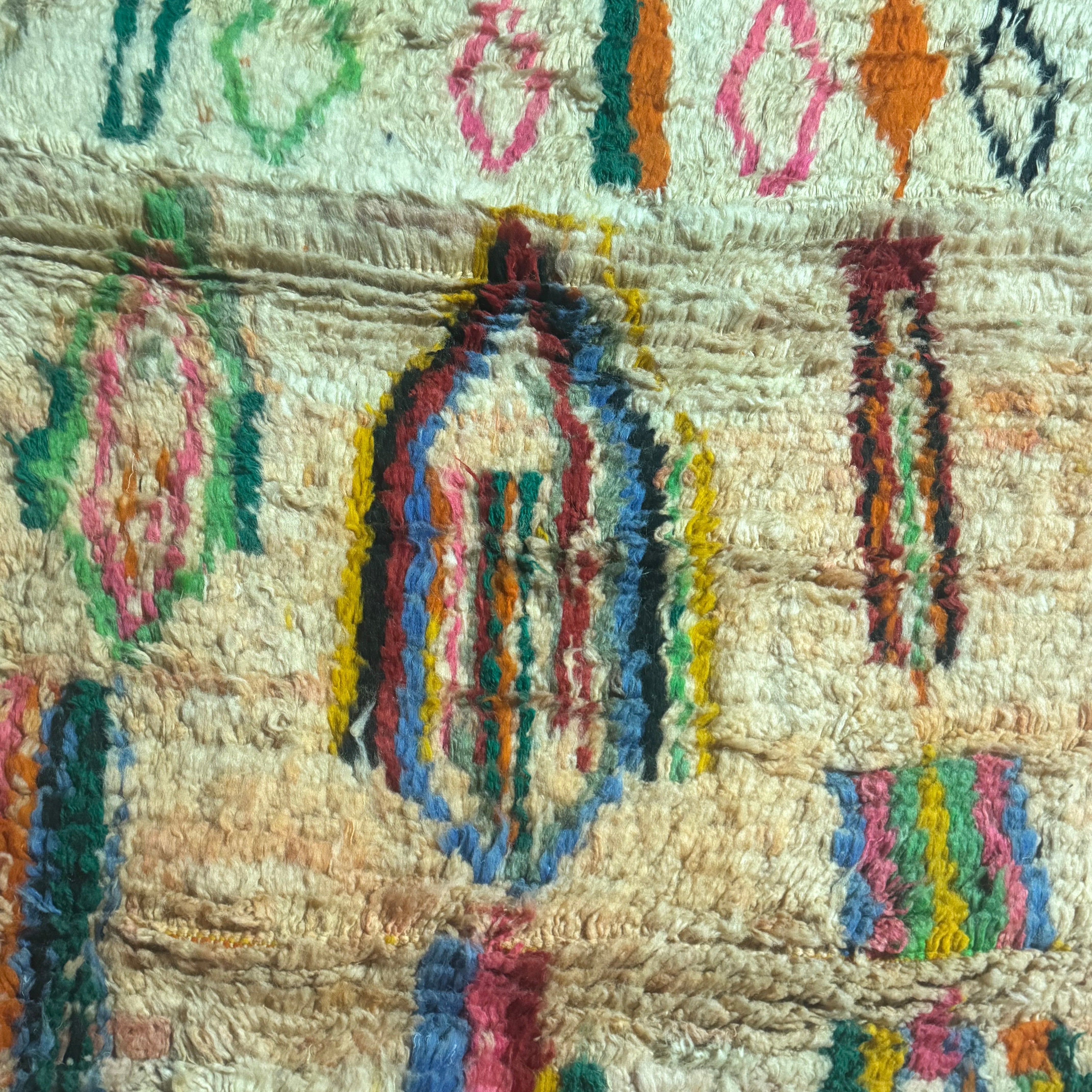 Boujaad wool Rug - Atlas symbols 148 x 98 cm