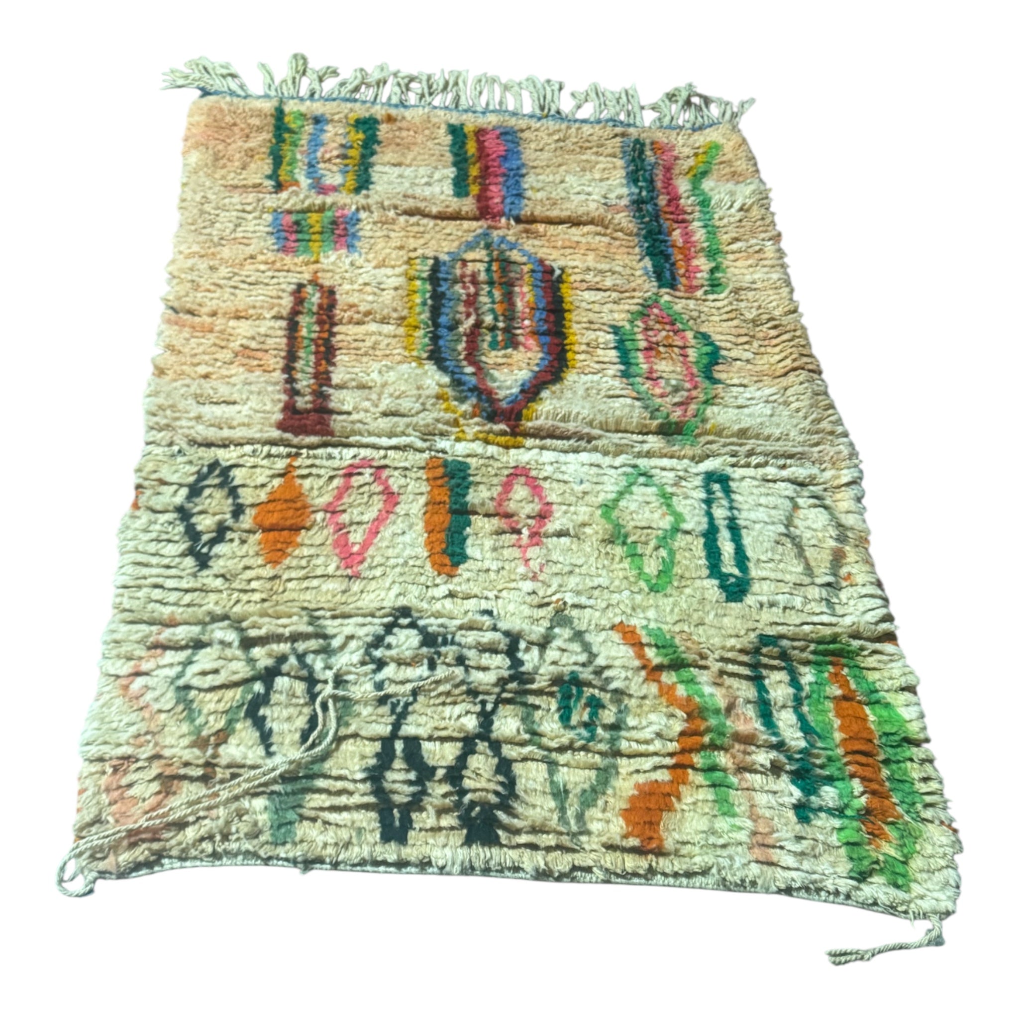 Boujaad wool Rug - Atlas symbols 148 x 98 cm