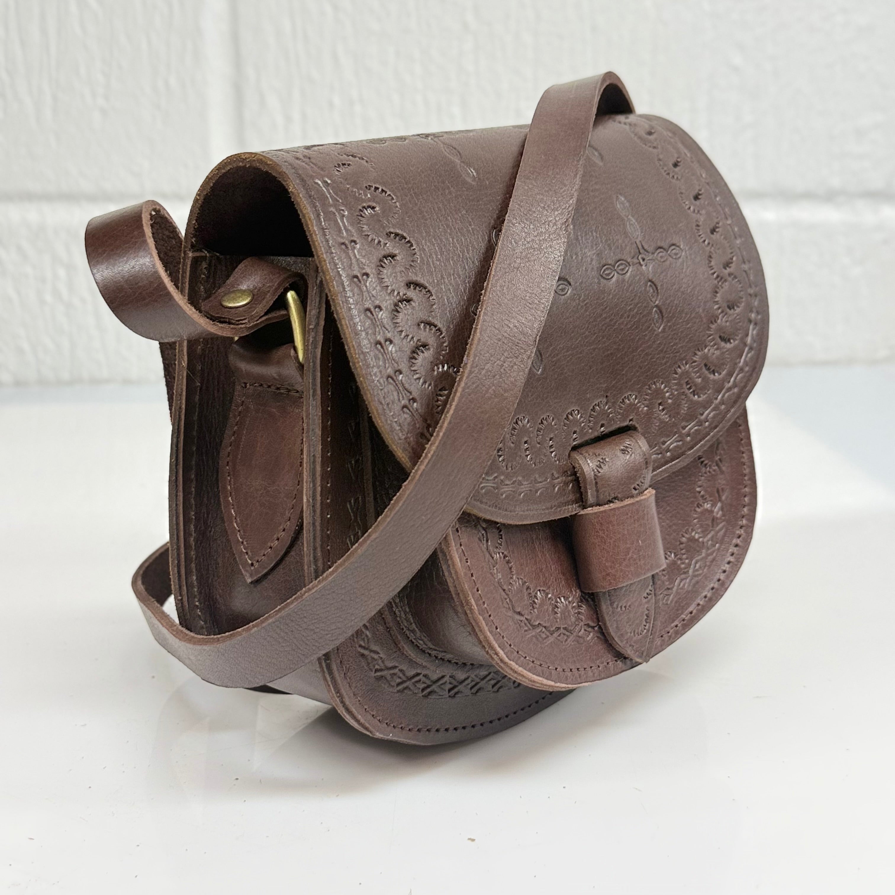 Maya Marteller Leather Saddle Bag