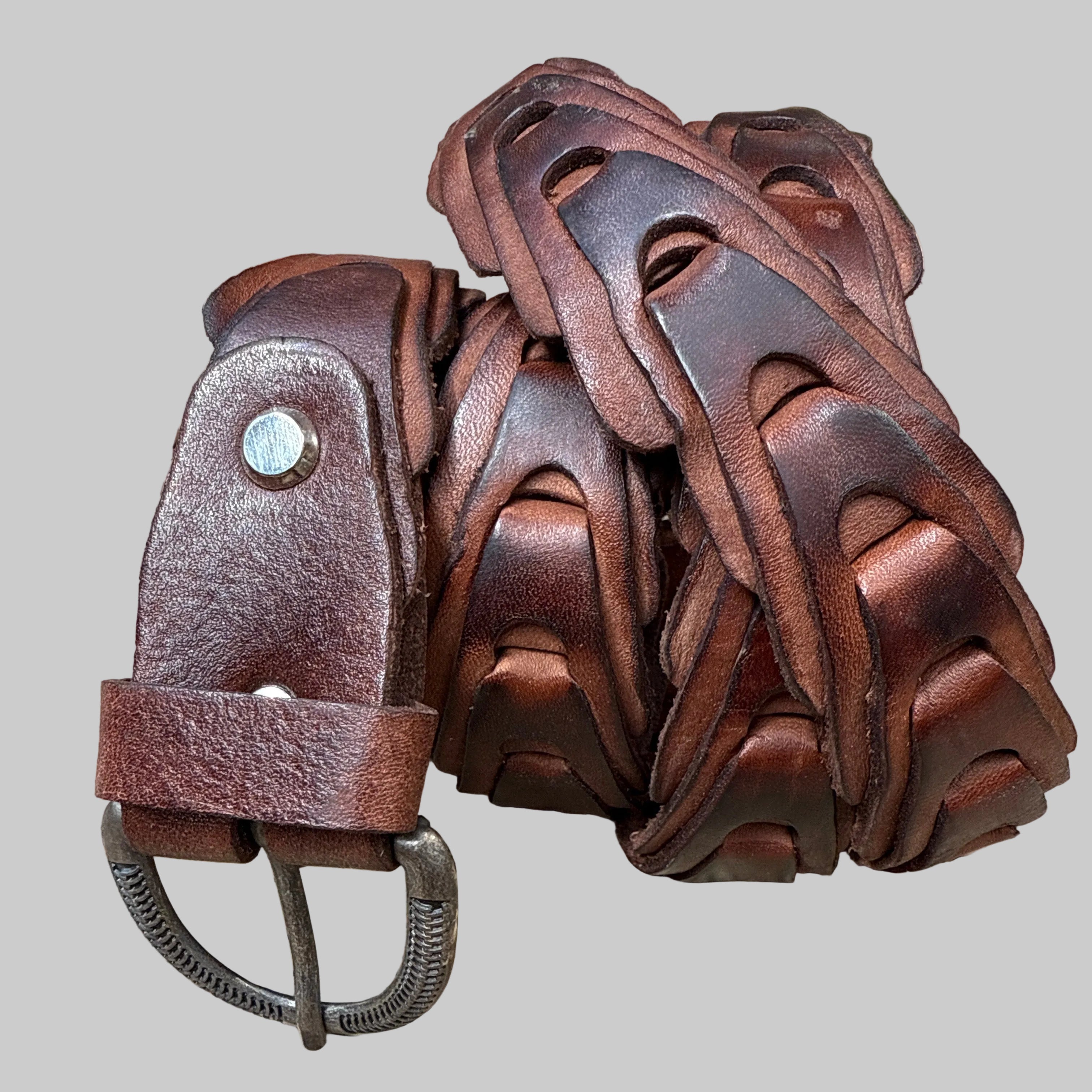 Souk Leather Link Belt – Adjustable Artisan Statement Belt