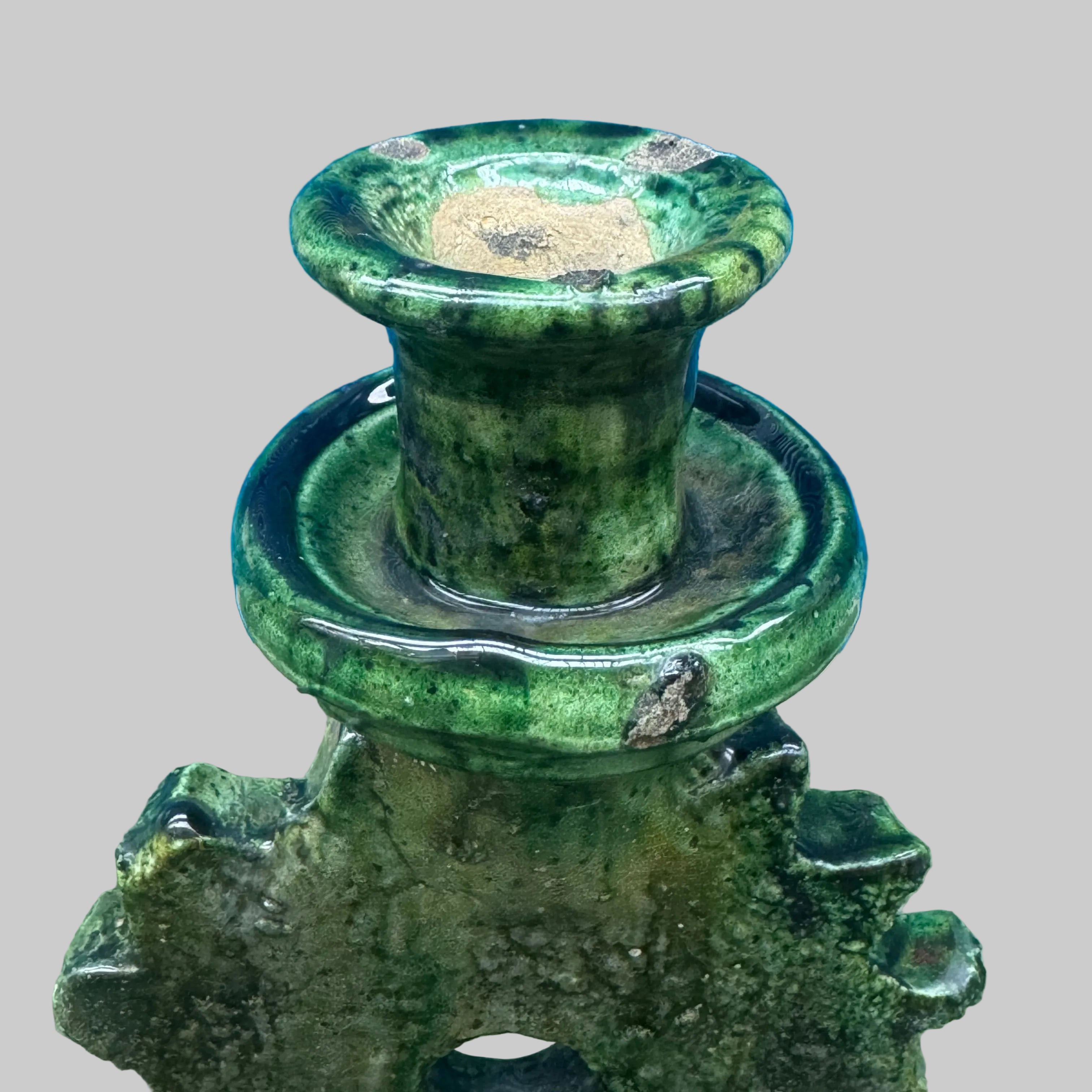 Lighting Sun Tamegroute Candle Holder – Handcrafted Moroccan Ceramic (28cm)