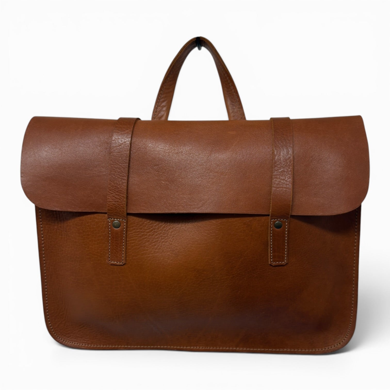 jordan Leather Messenger Bag – Full Grain Tan Work Briefcase