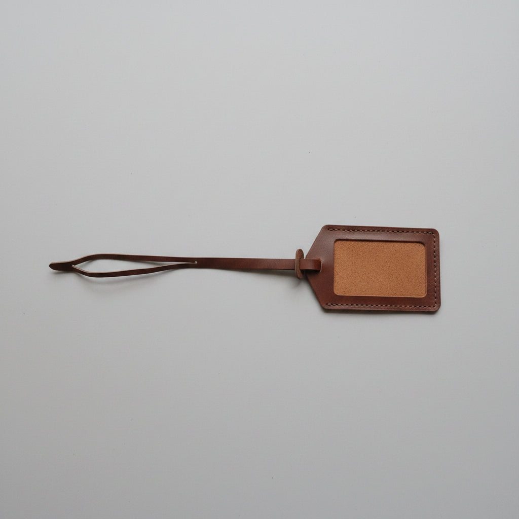 Handmade Leather Luggage Tag & Card Holder – Travel ID Tag – Artisan Stories
