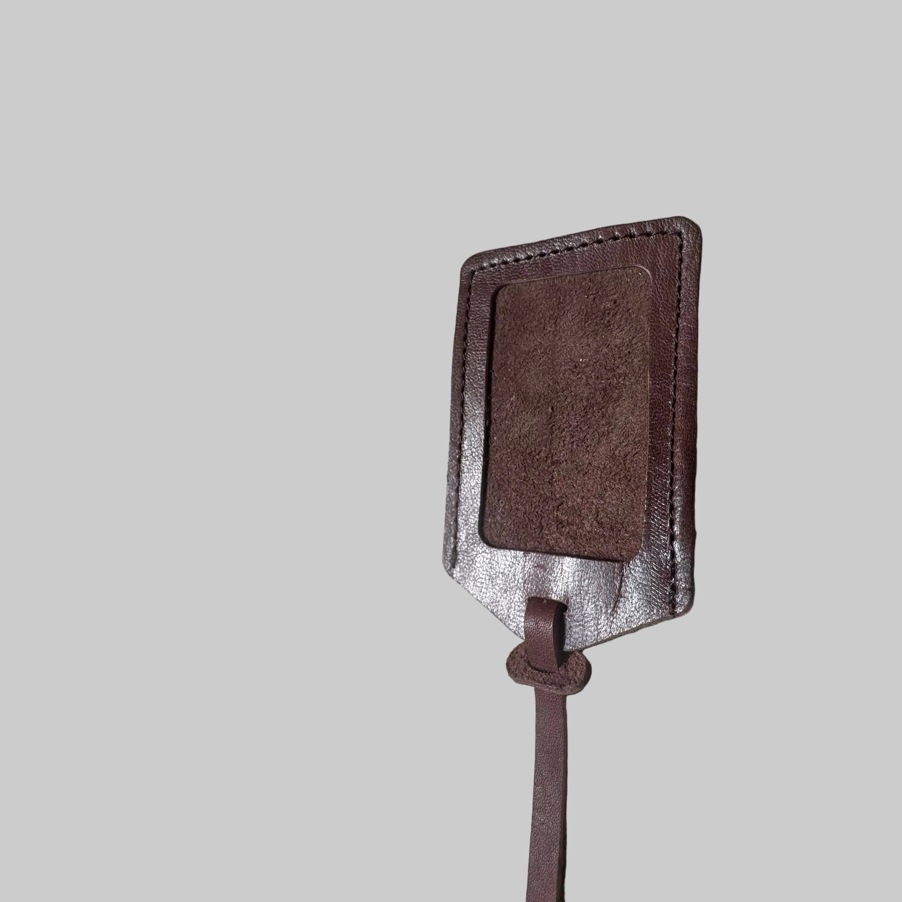 Handmade Leather Luggage Tag & Card Holder – Travel ID Tag – Artisan Stories