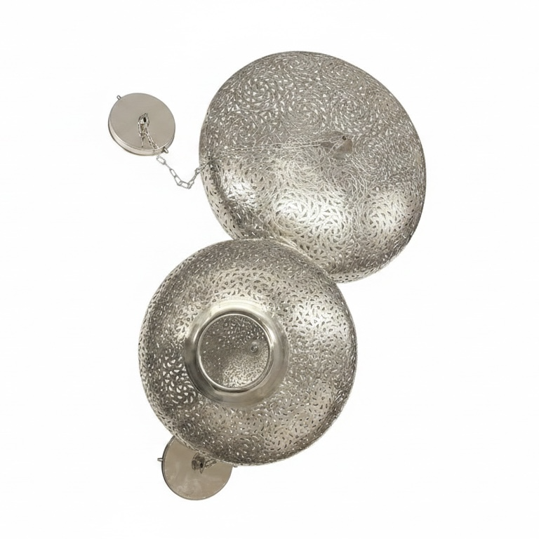 Hand-Perforated Moroccan Brass Pendant Lamp | Artisanal Made