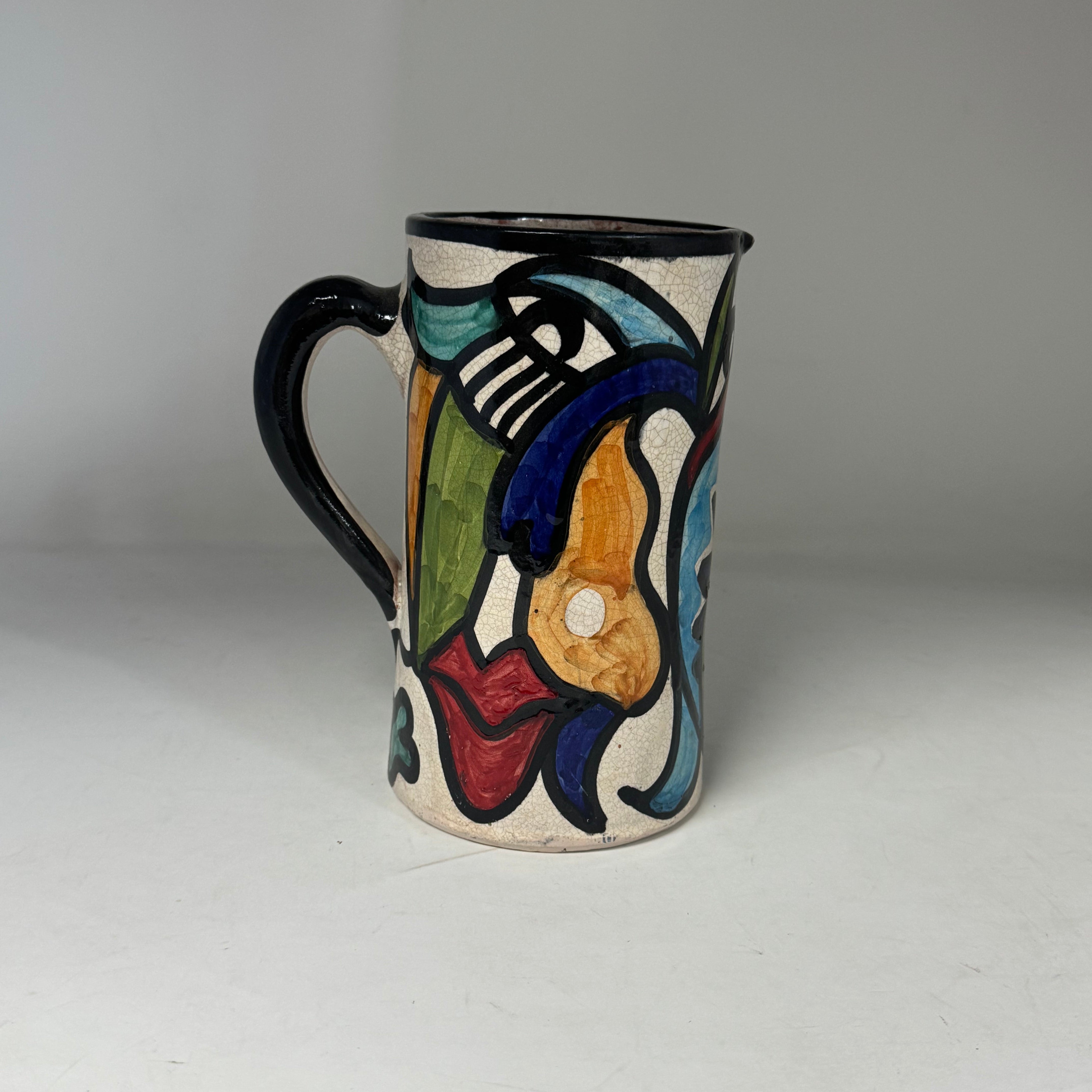 Hand-Painted Cubist Style Jug & Vase - Artisan Stories Collection 2