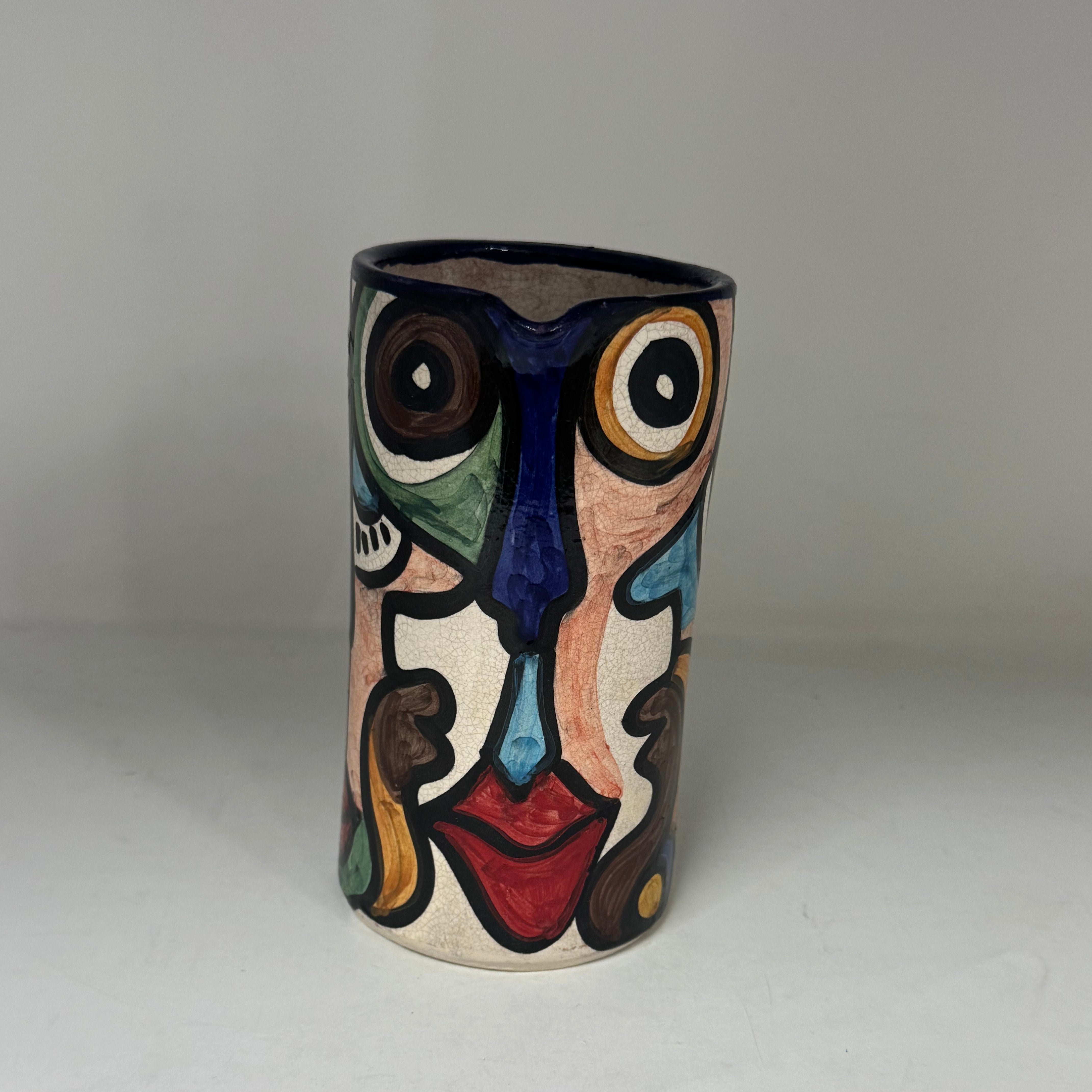 Hand-Painted Cubist Style Jug & Vase - Artisan Stories Collection 3