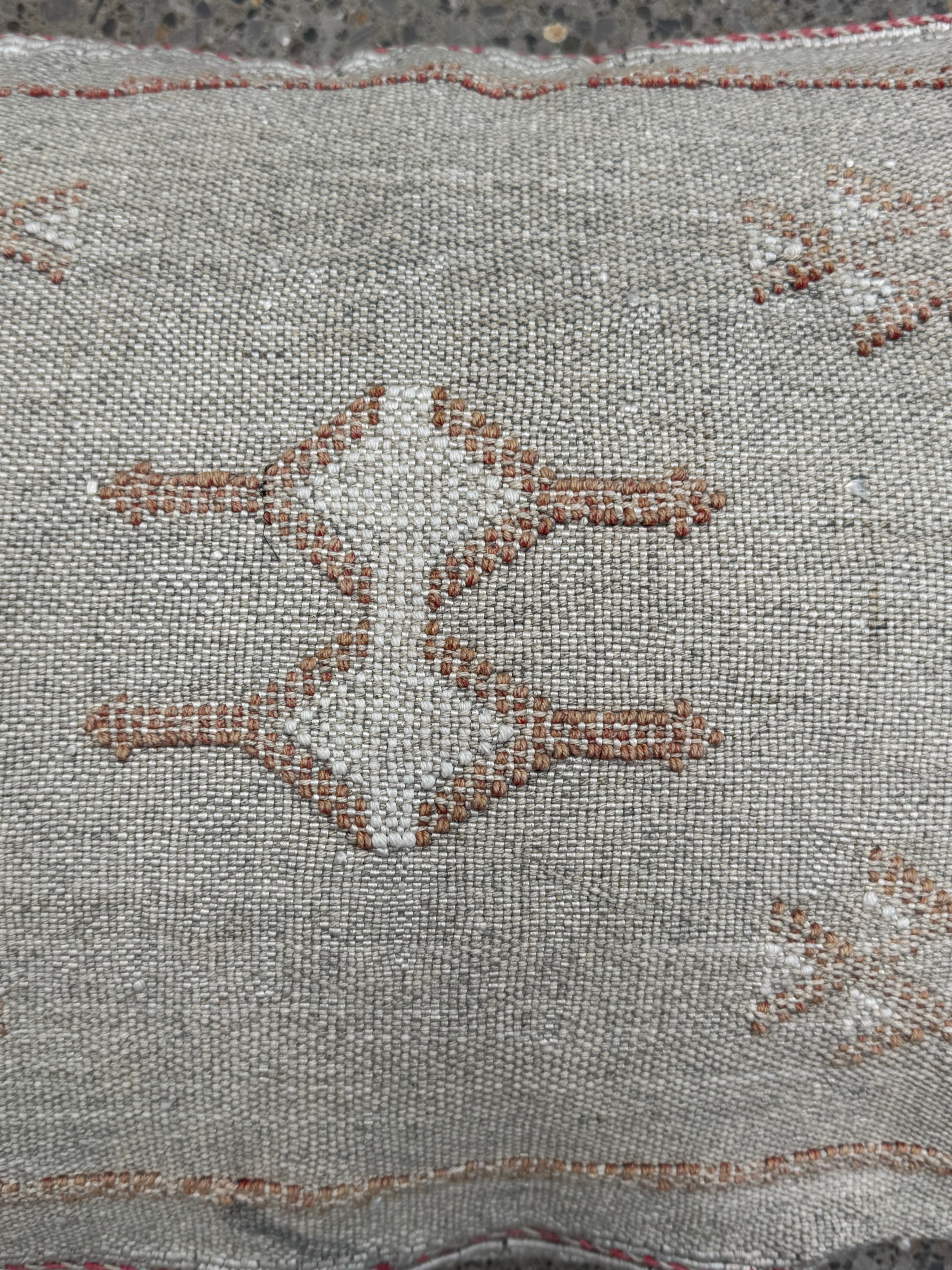 Moroccan Cactus Silk Lumbar Cushion Cover – Grey