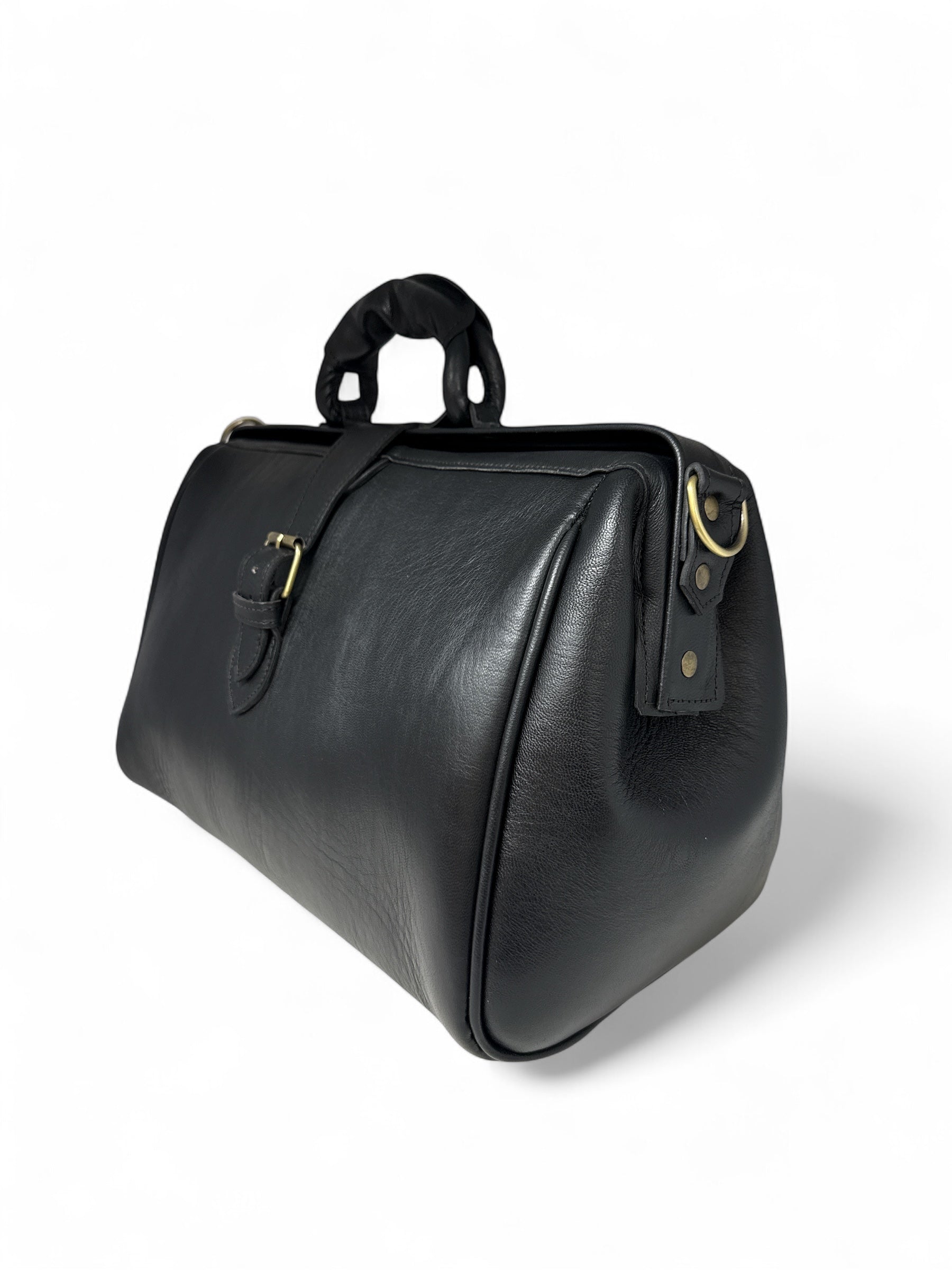 Sac de nuit Doctor en cuir - Noir