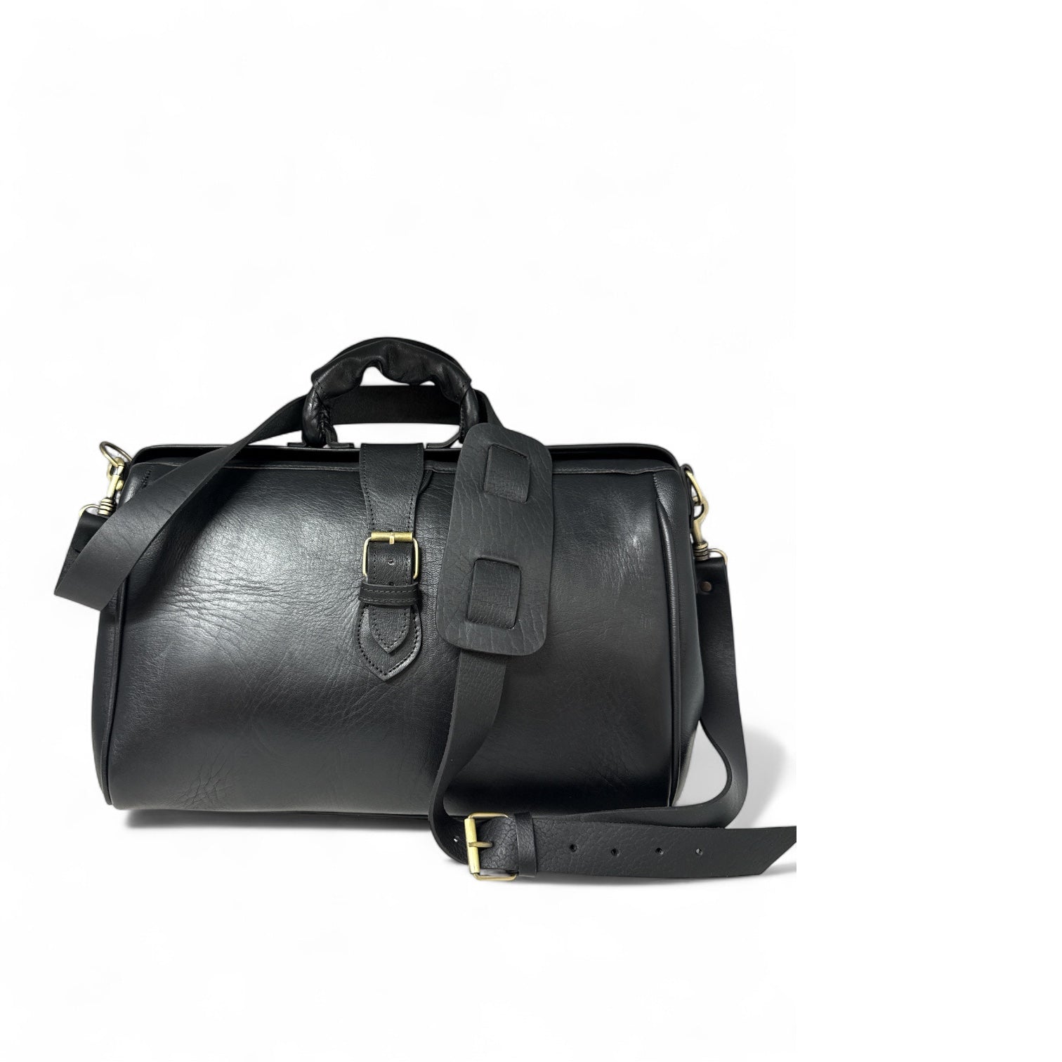 Leder-Nachtarzttasche – Schwarz