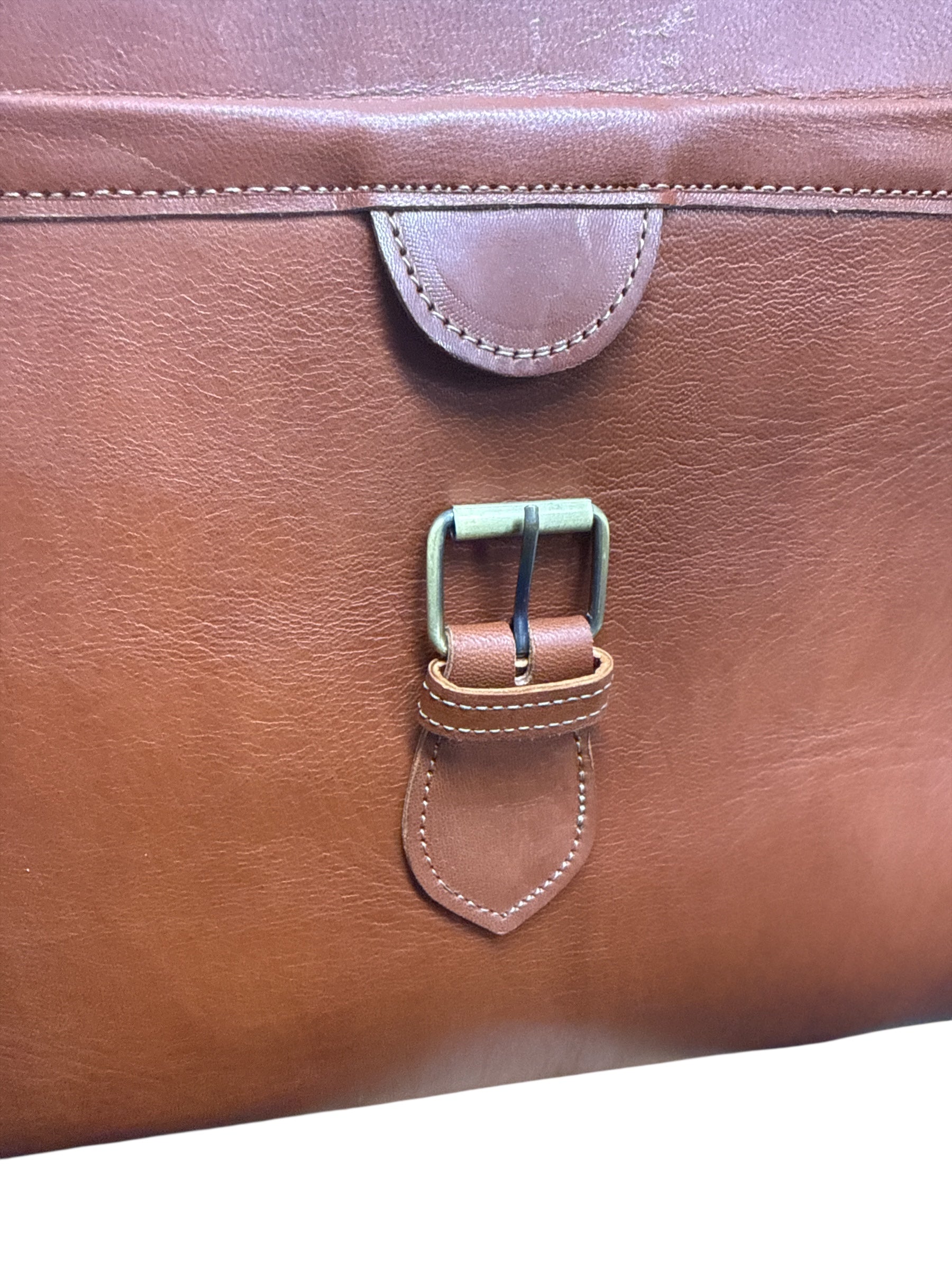 Leather overnight Doctor Bag - Light Brown Tan