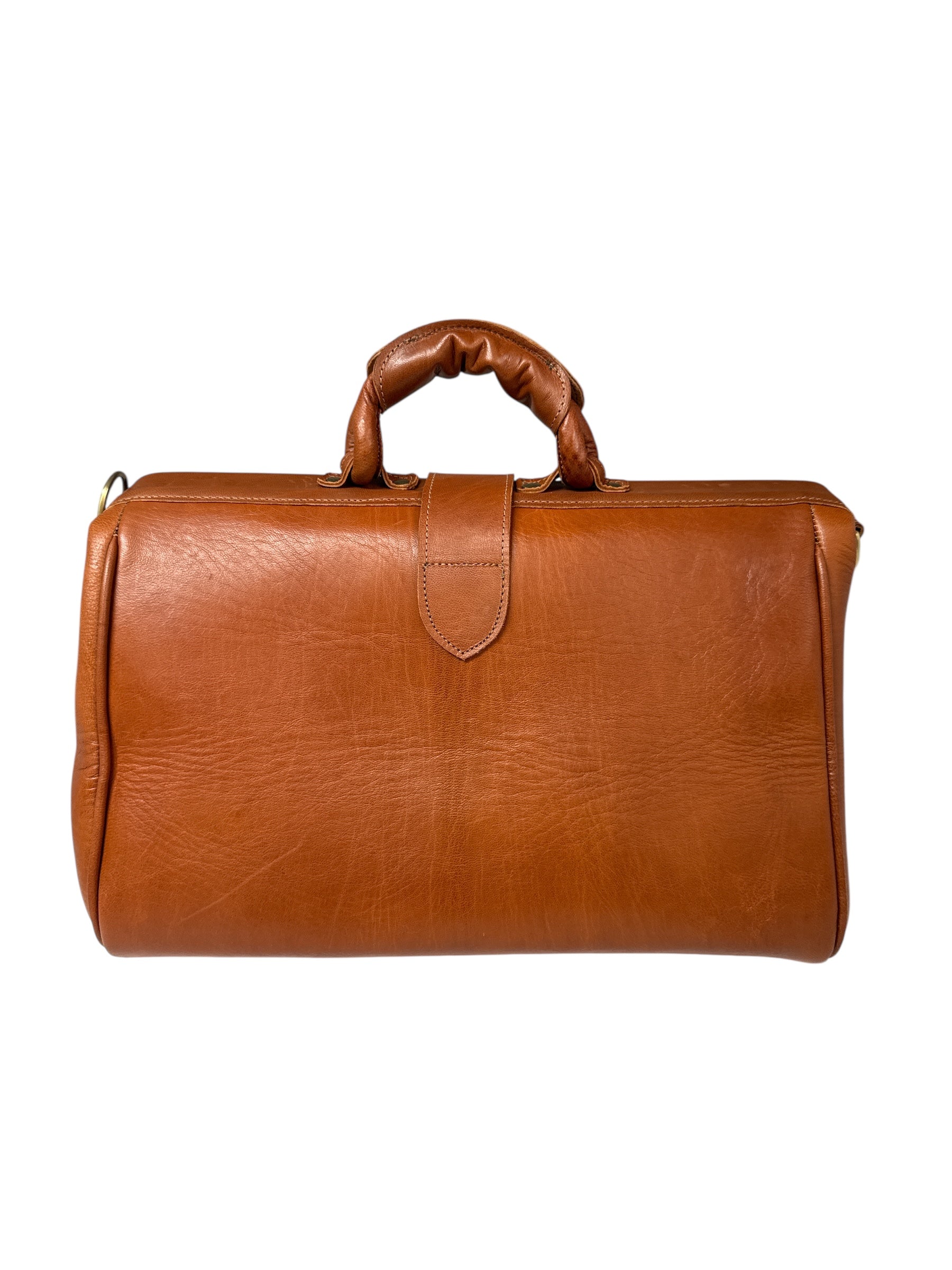 Leather overnight Doctor Bag - Light Brown Tan