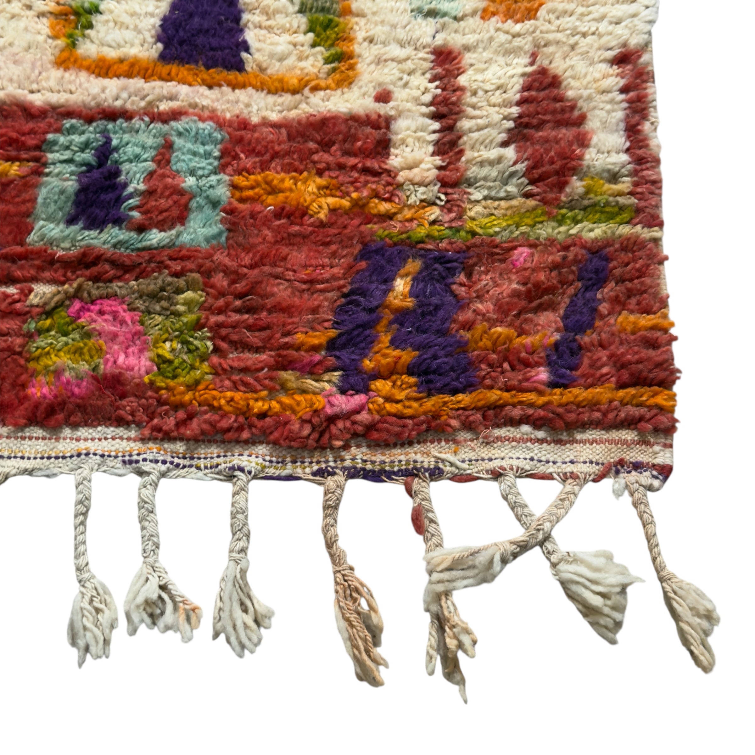 Boujaad Rug – Handmade Moroccan Berber Wool Rug 165 x 95 cm – Vintage Geometric Multicolour Pattern