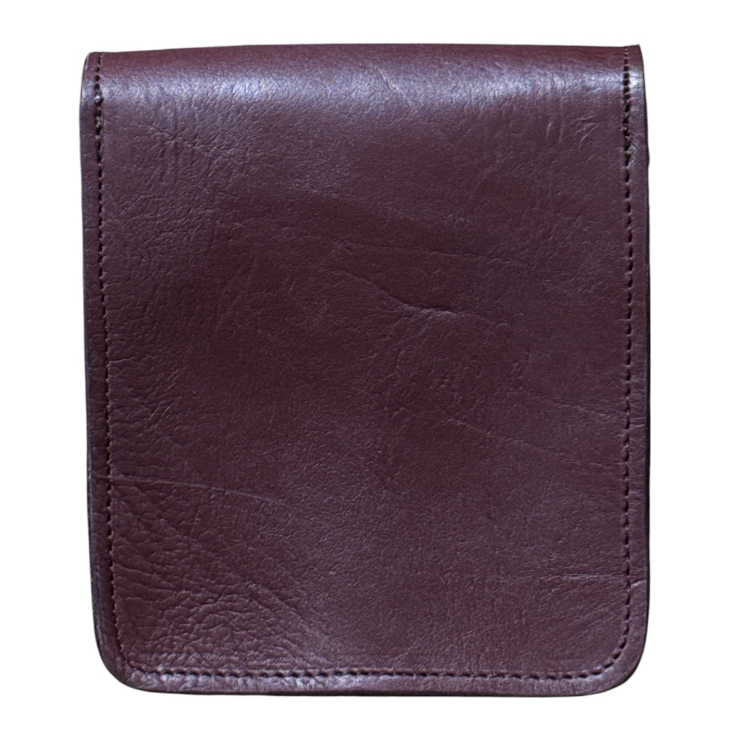 Small Leather Crossbody Bag with Pop Bag Closure Burgundy