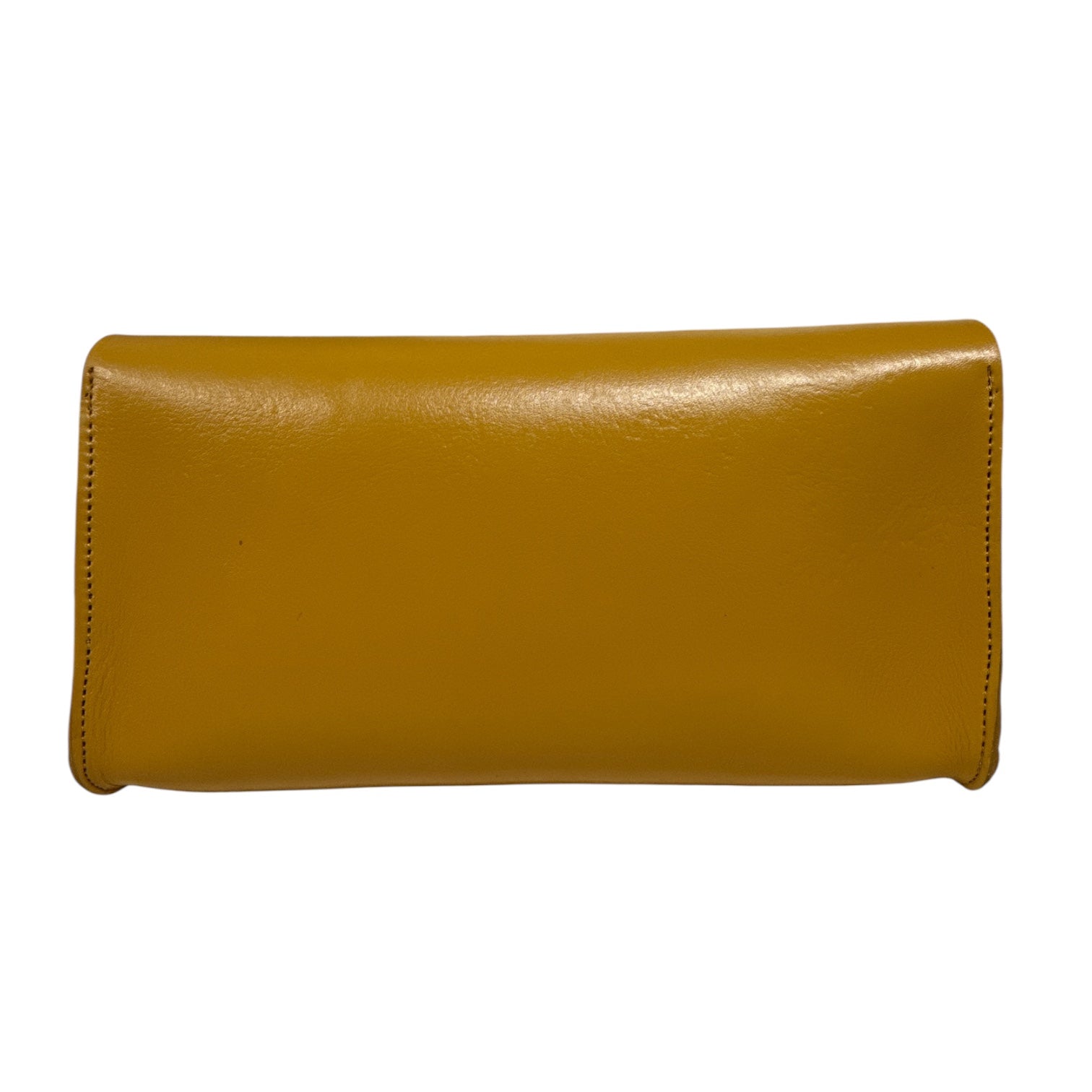 Natasha Leather Clutch – Yellow