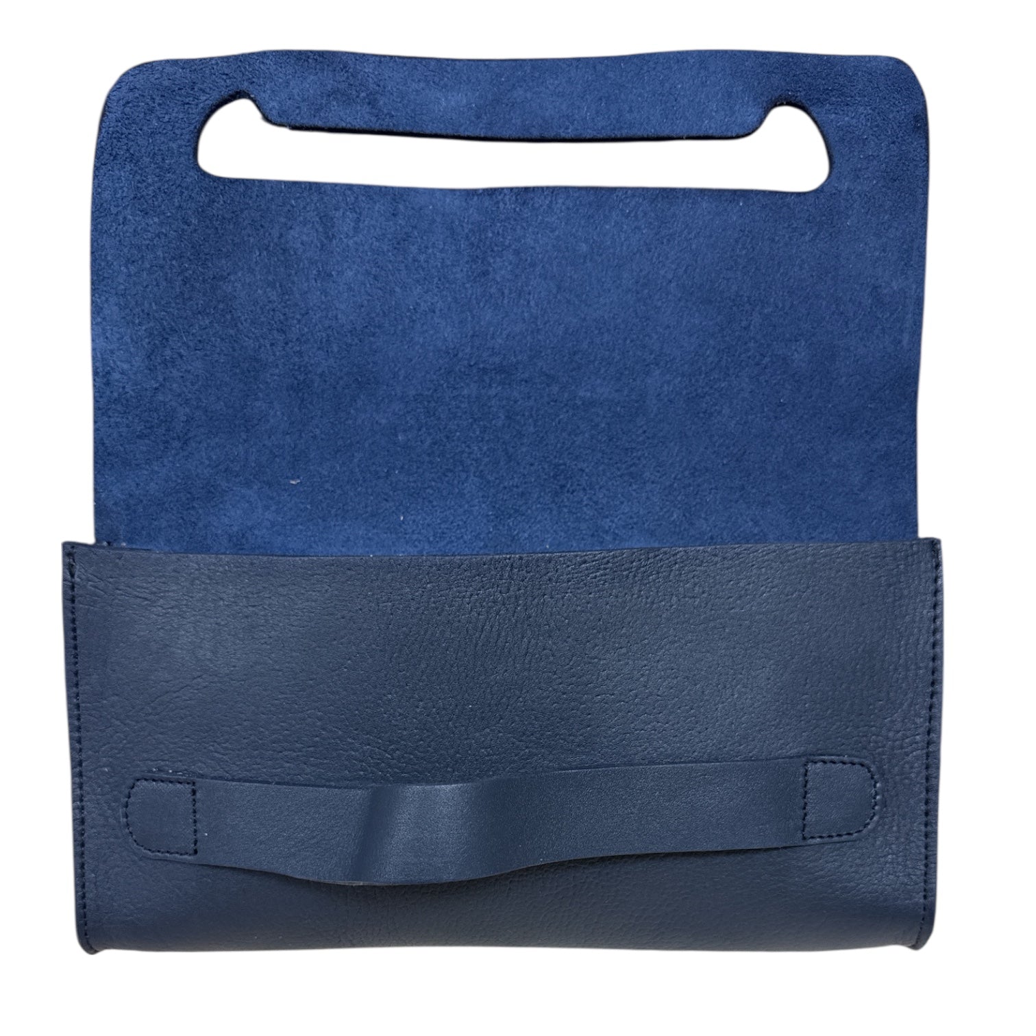 Natasha Leather Clutch – Navy Blue
