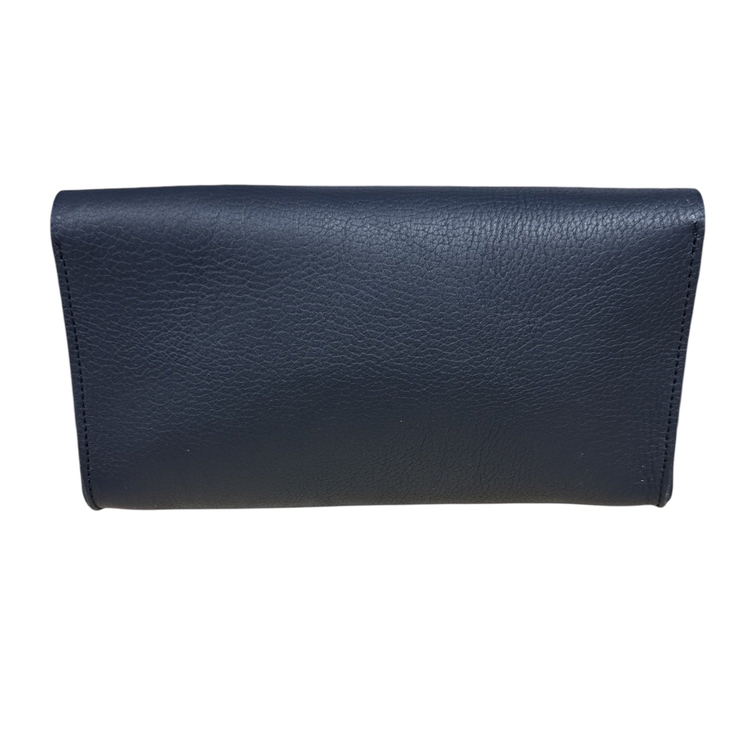 Natasha Leather Clutch – Navy Blue