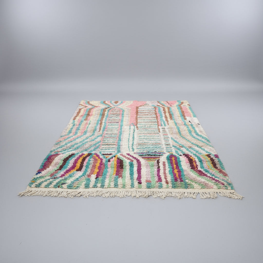 Boujaad Wool Rug – Pastel Geometric Pattern 2.95m x 1.95m