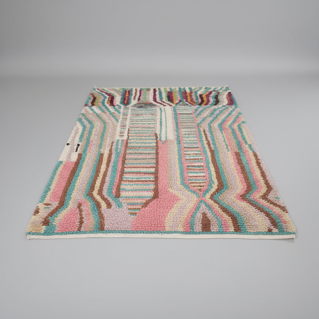 Boujaad Wool Rug – Pastel Geometric Pattern 2.95m x 1.95m