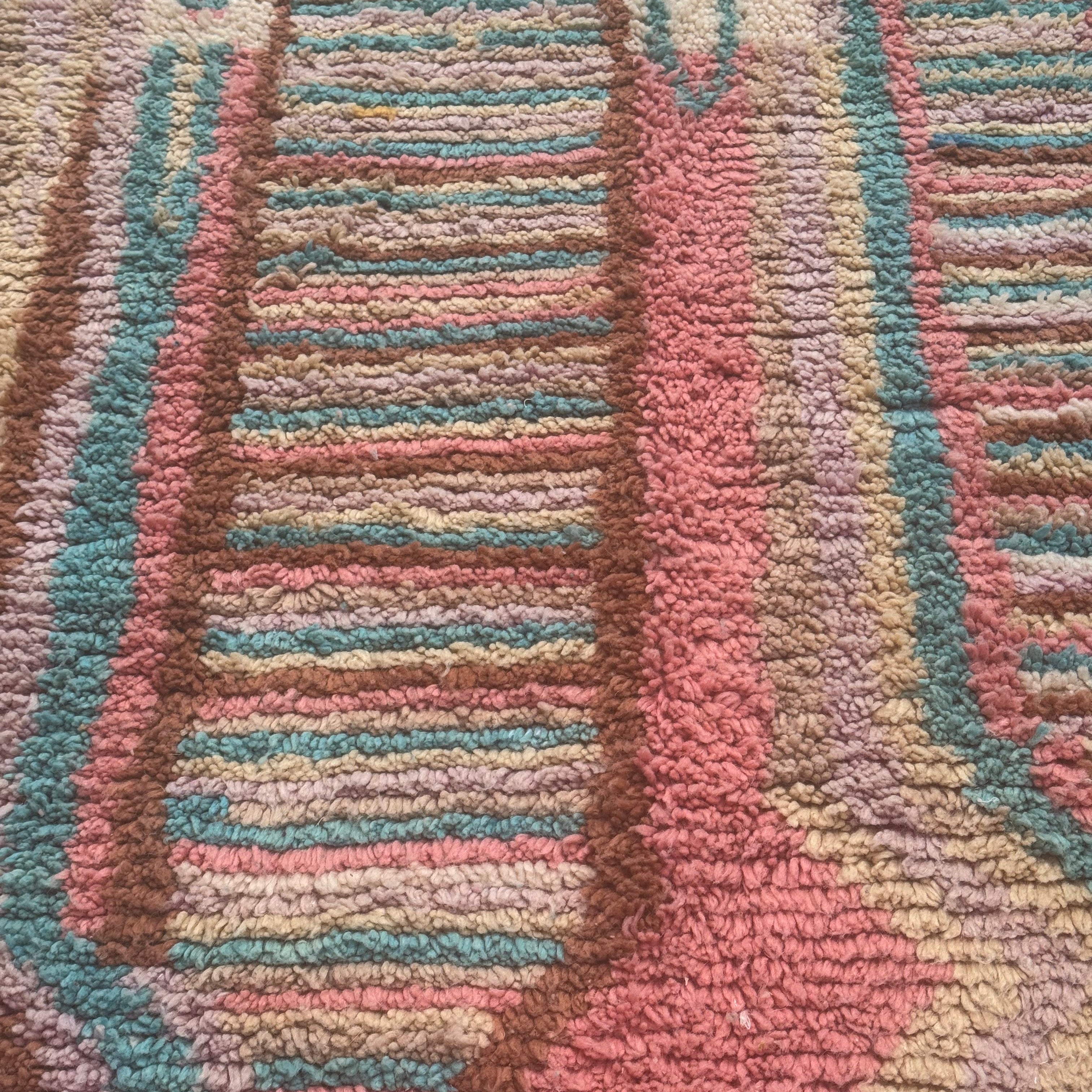 Boujaad Wool Rug – Pastel Geometric Pattern 2.95m x 1.95m