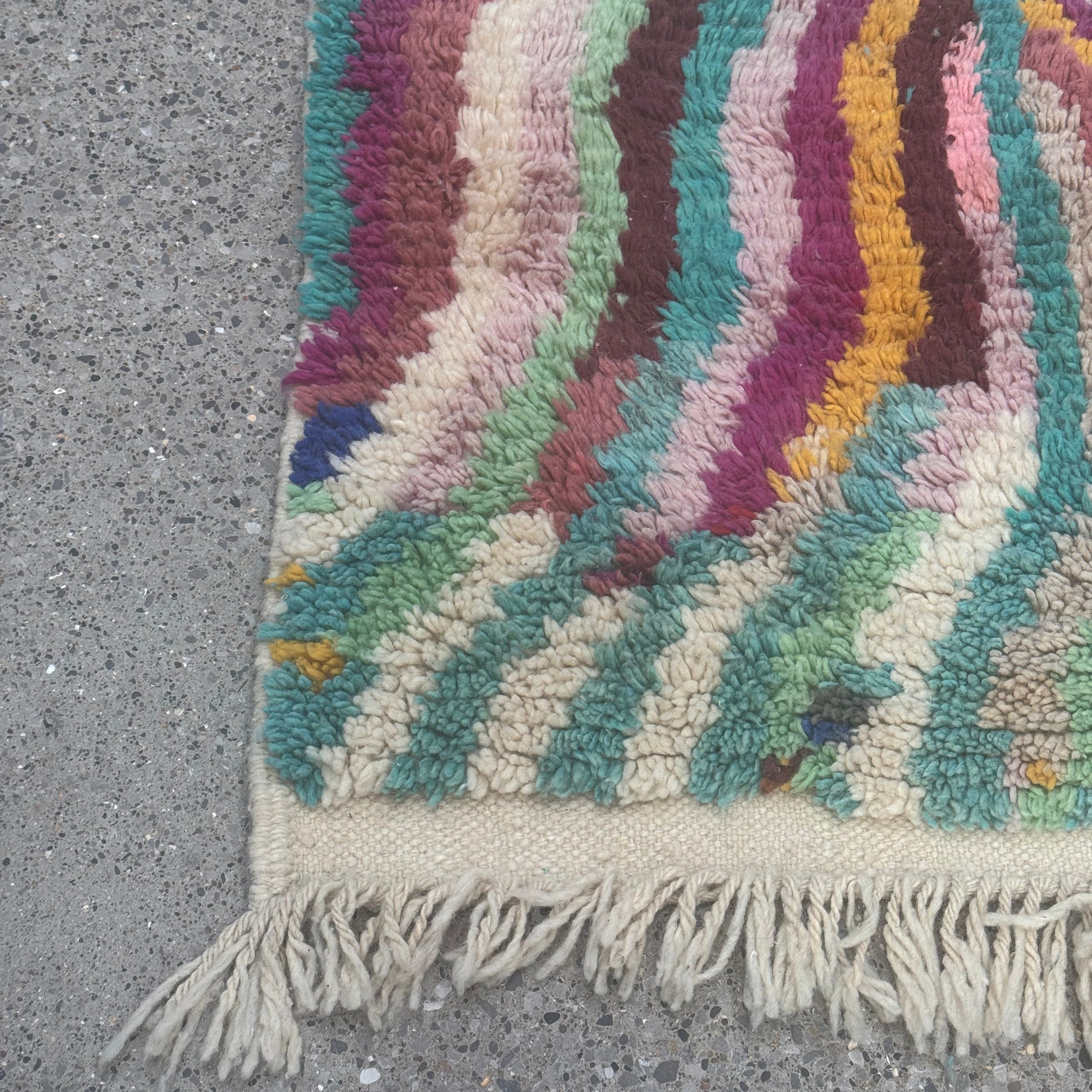 Boujaad Wool Rug – Pastel Geometric Pattern 2.95m x 1.95m