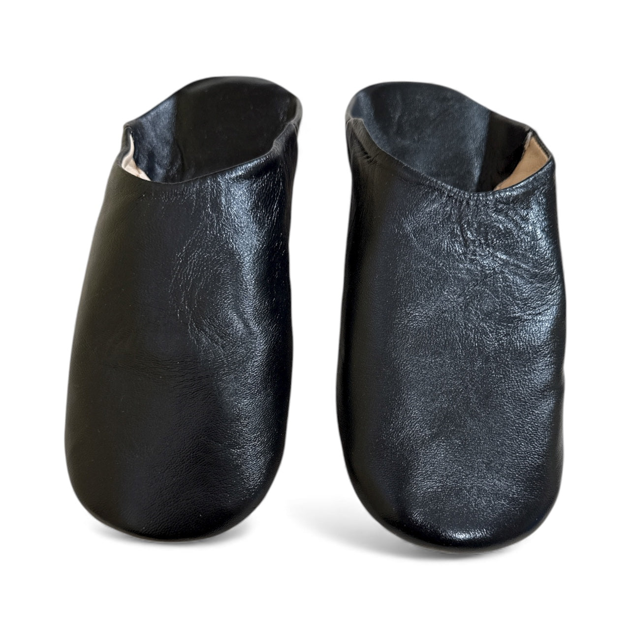 Herren-Slipper aus Leder in Senfgelb