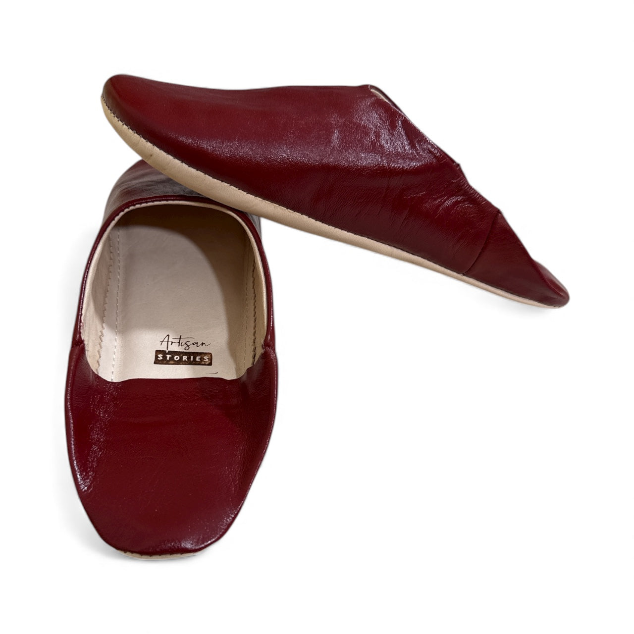 Herren-Slipper aus Leder in Senfgelb