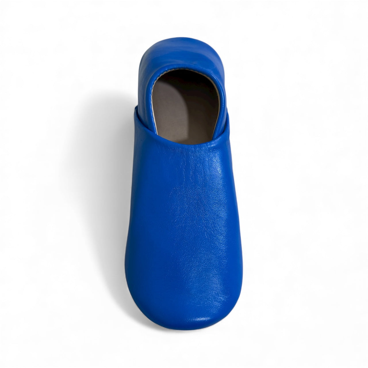 Herren-Slipper aus Leder in Senfgelb