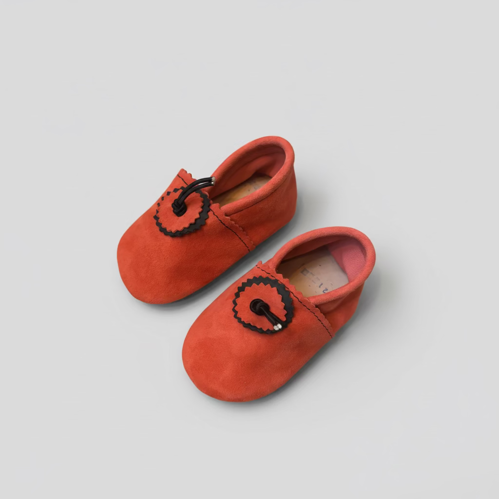 Wildleder-Babyhausschuhe – Marineblau