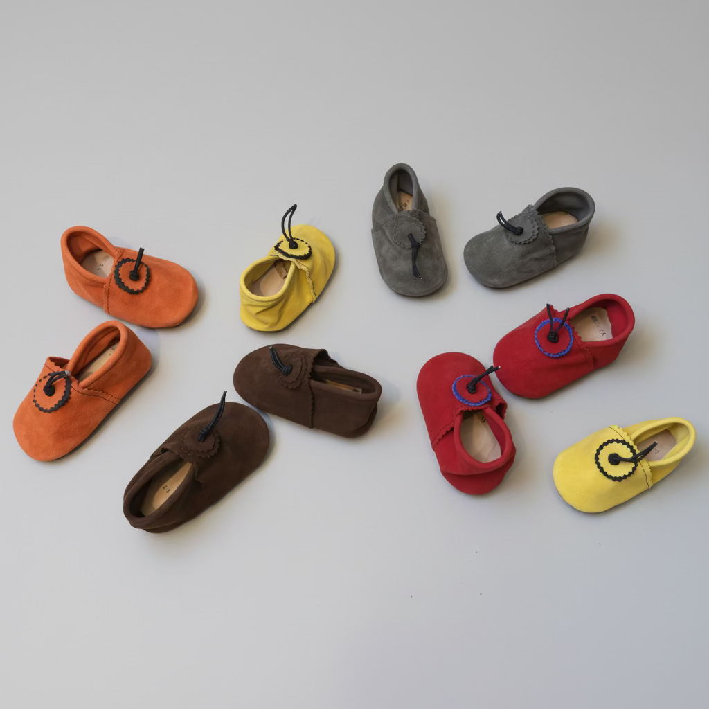 Wildleder-Babyhausschuhe – Marineblau