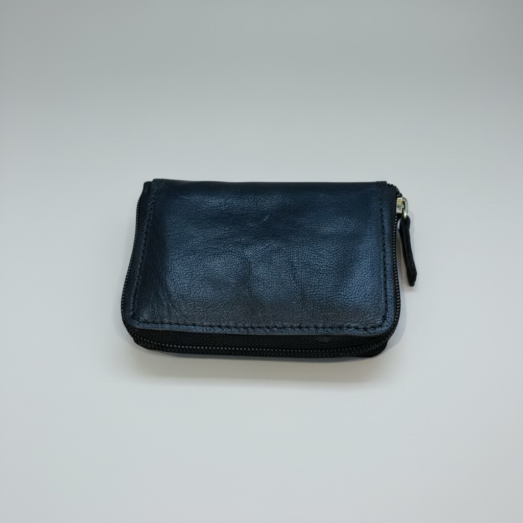 Handmade Leather Ladies Zip-Around Wallet – Black, Tan & Dark Brown