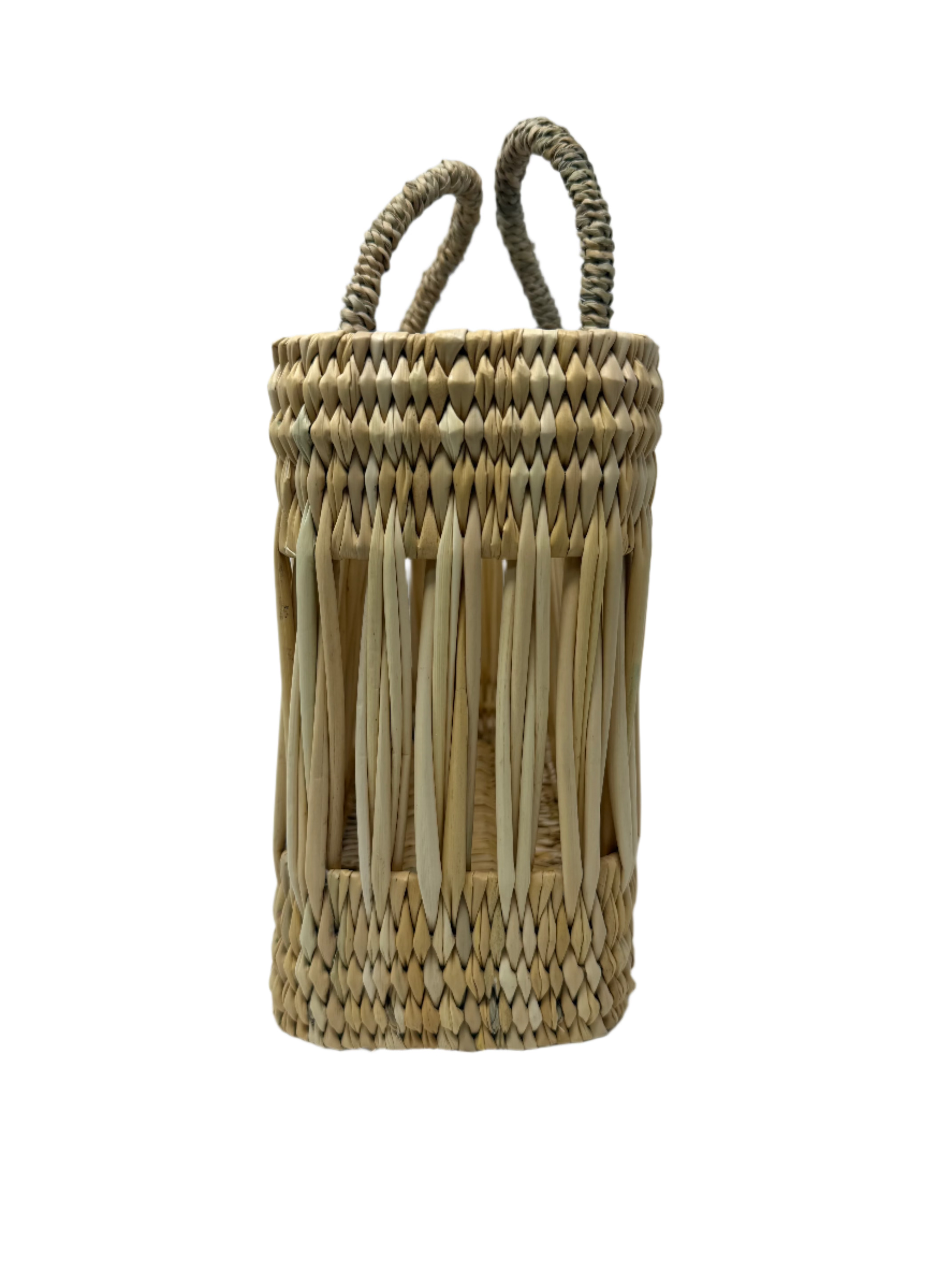 Essaouira Reed Basket Bag – Natural Palm Handle Tote