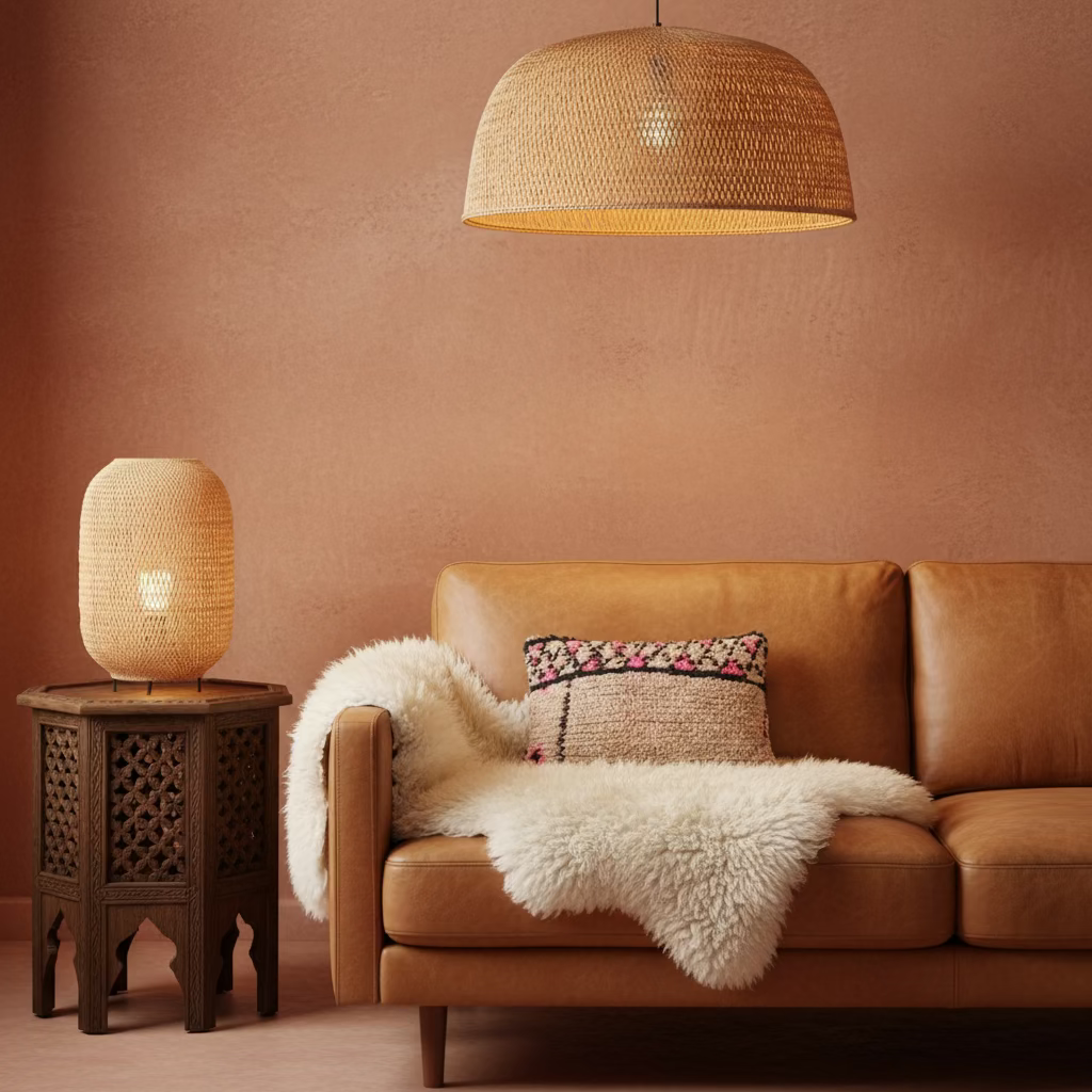 Handmade Boujaad Cushion Cover – Blush, Pink & Black Pattern 57×39cm