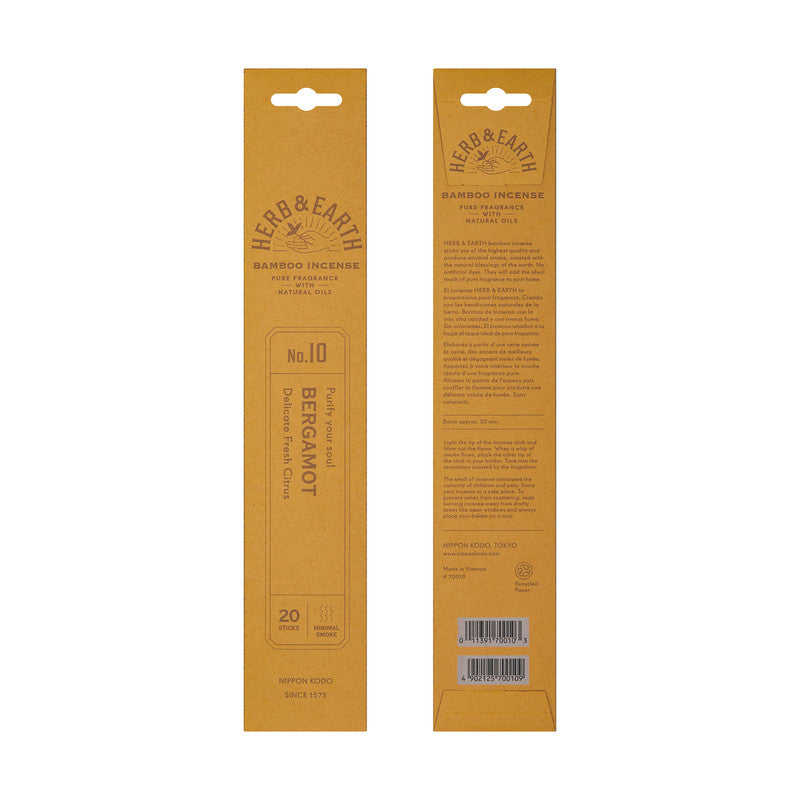 Bergamot Herb & Earth Bamboo Incense (20 sticks)