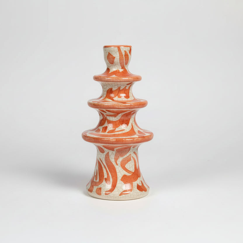 Arabic Calligraphic Design Ceramic Candle Holder