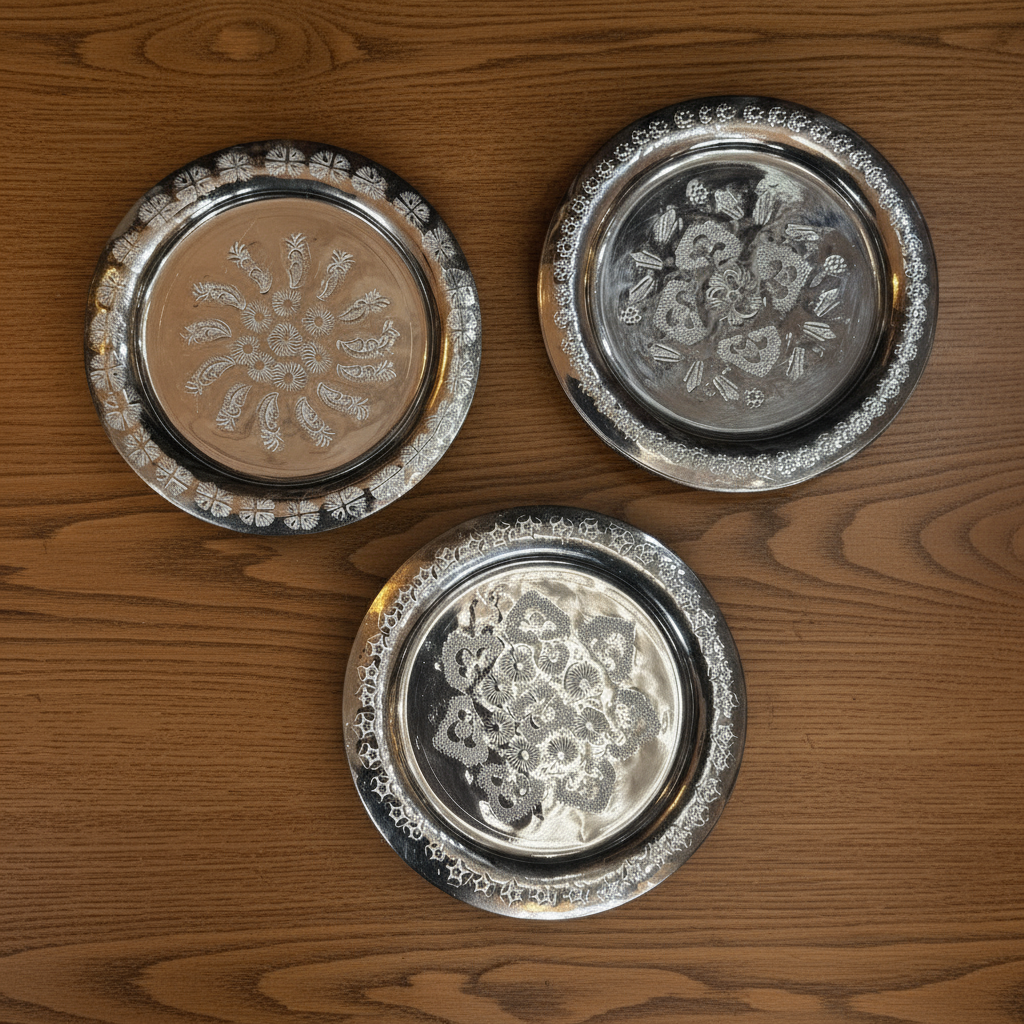 Marokkanische Silberuntersetzer