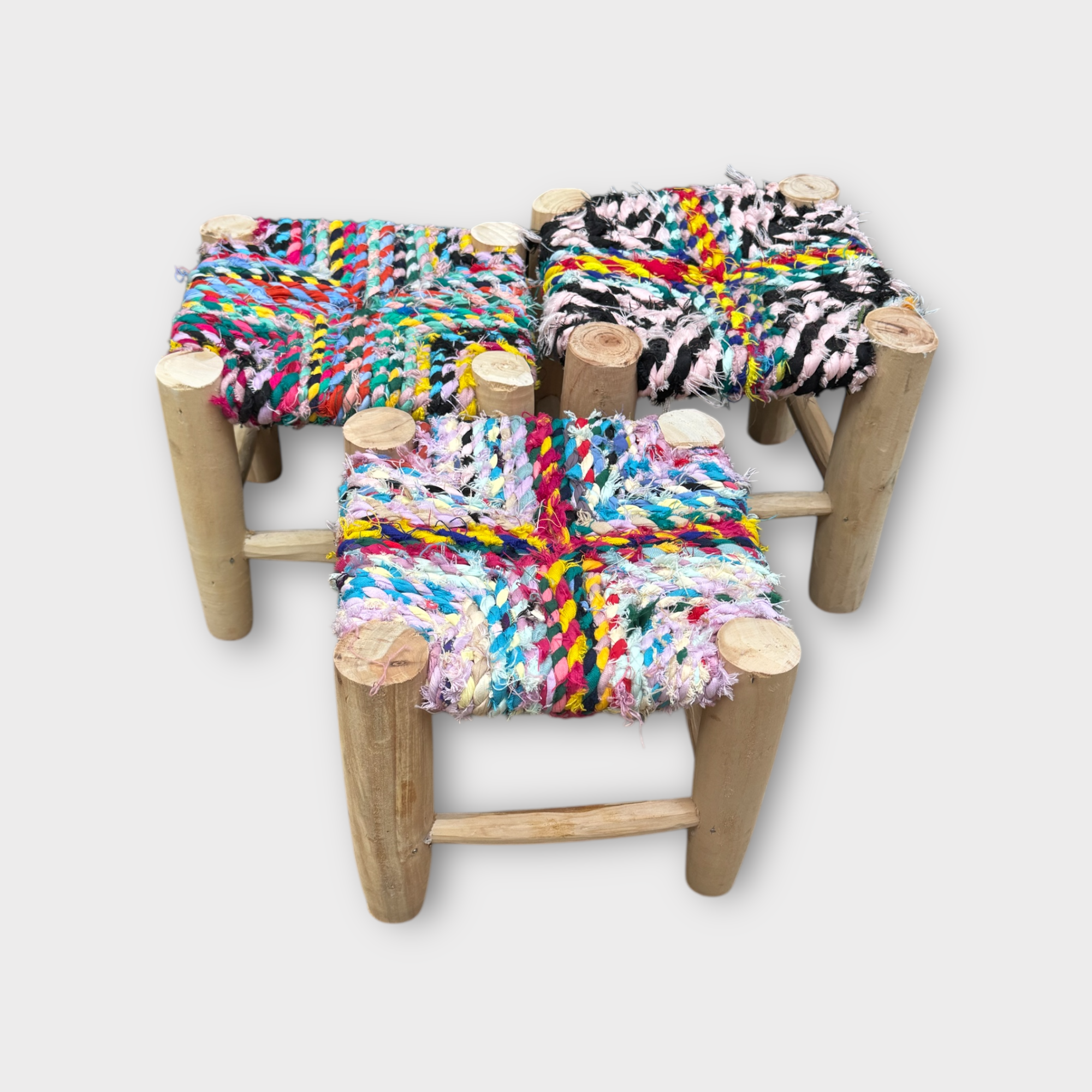 Bunter Boucherouite-Hocker