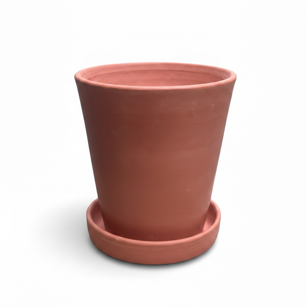 Hand-Polished Moroccan Tadelakt Planter & Saucer