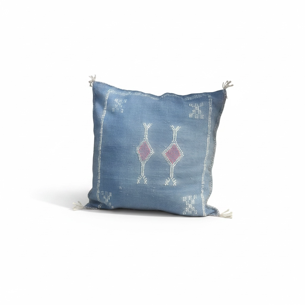 Handmade Moroccan Cactus Silk Cushion – 50x50cm