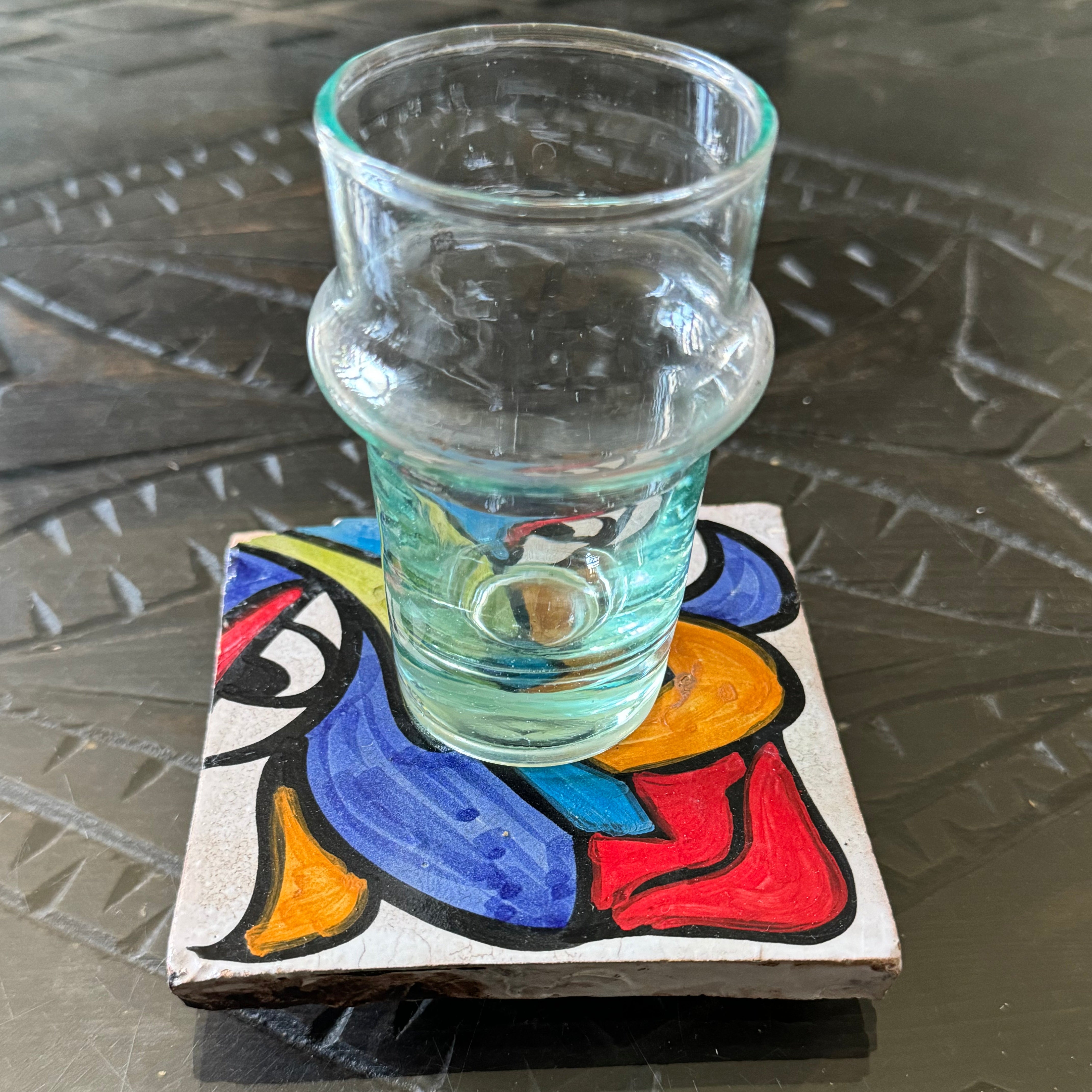 Cubist ceramic coaster Tile