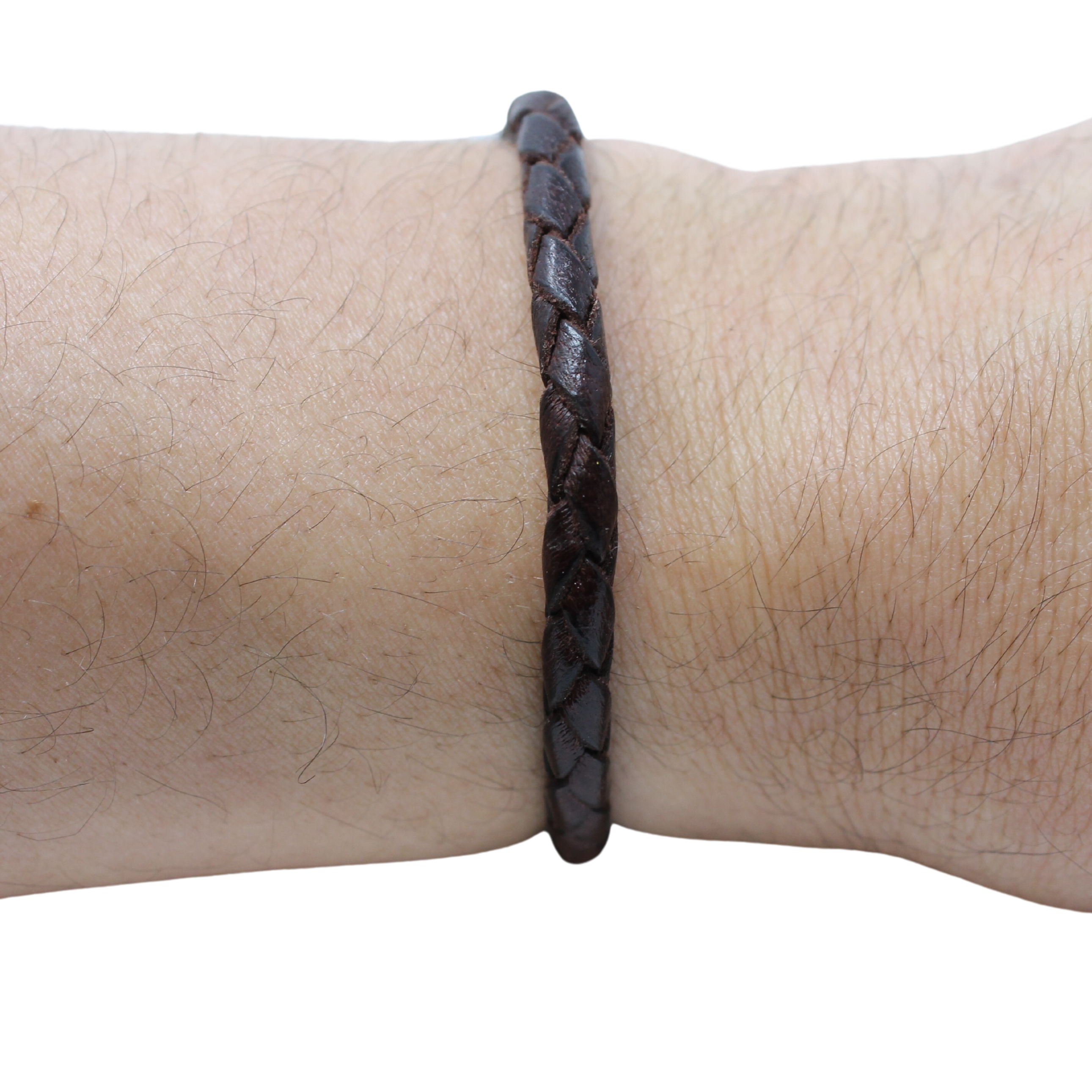 Adjustable twisted artisan leather bracelet jewelry for men and women by Artisan Stories on wrist